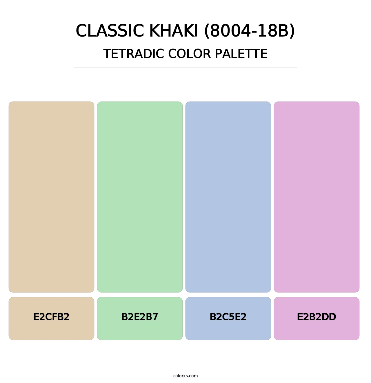 Classic Khaki (8004-18B) - Tetradic Color Palette