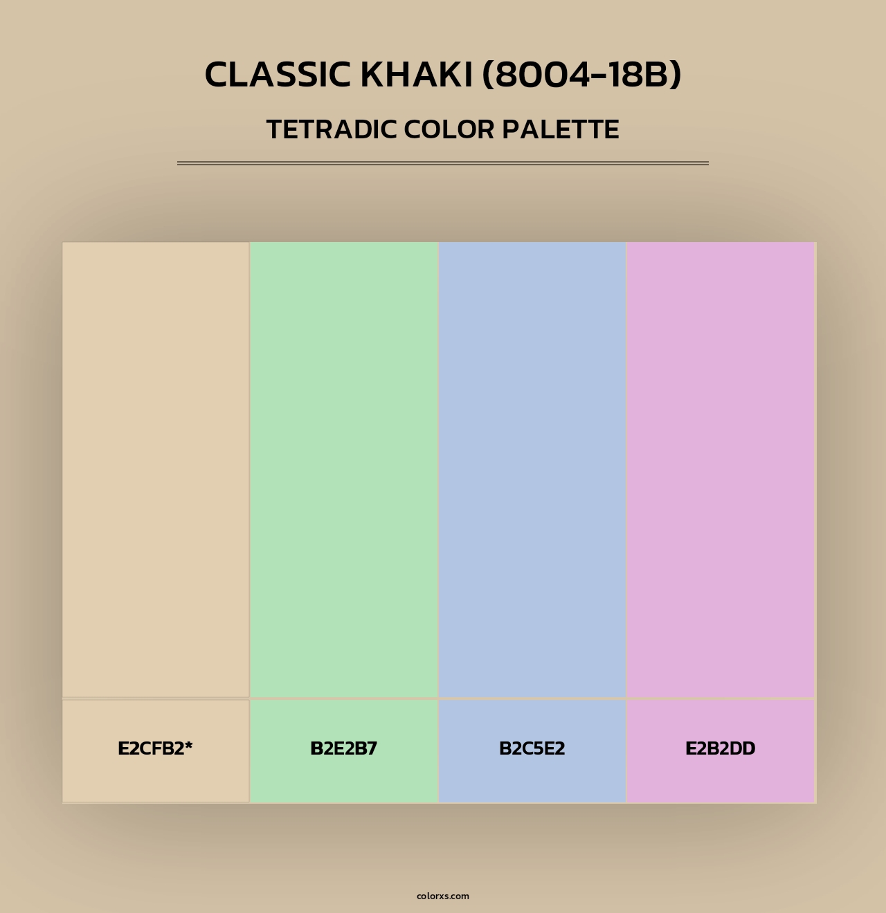Classic Khaki (8004-18B) - Tetradic Color Palette