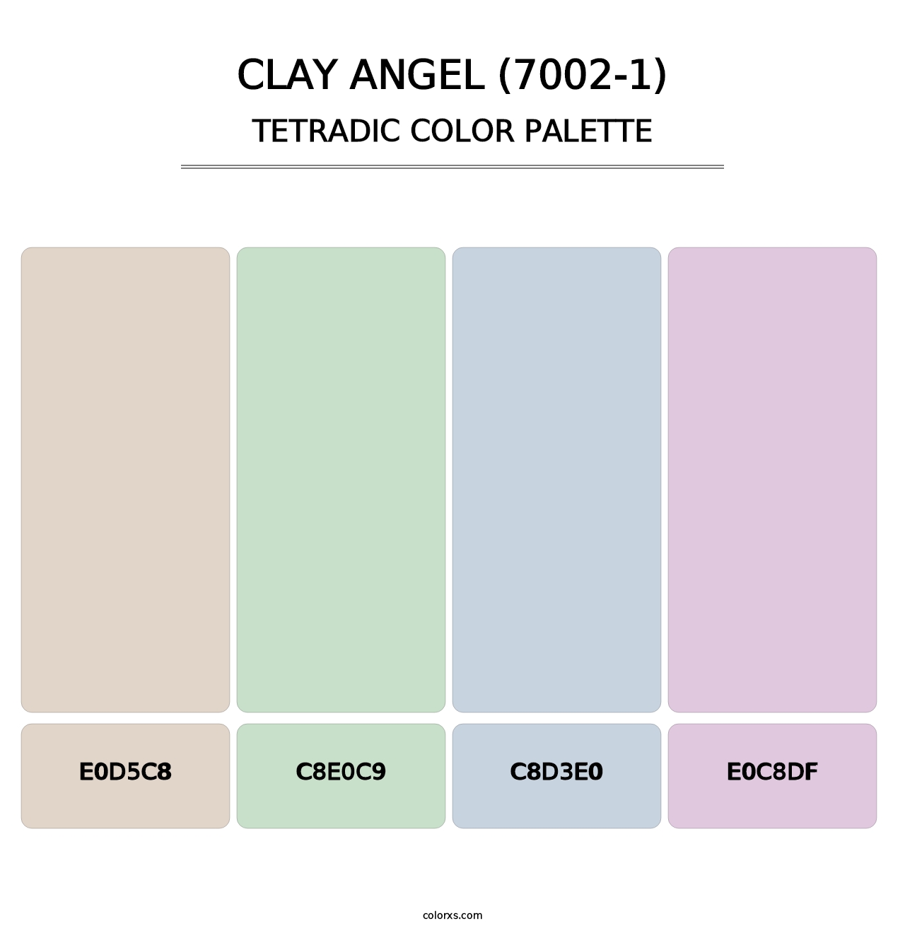 Clay Angel (7002-1) - Tetradic Color Palette