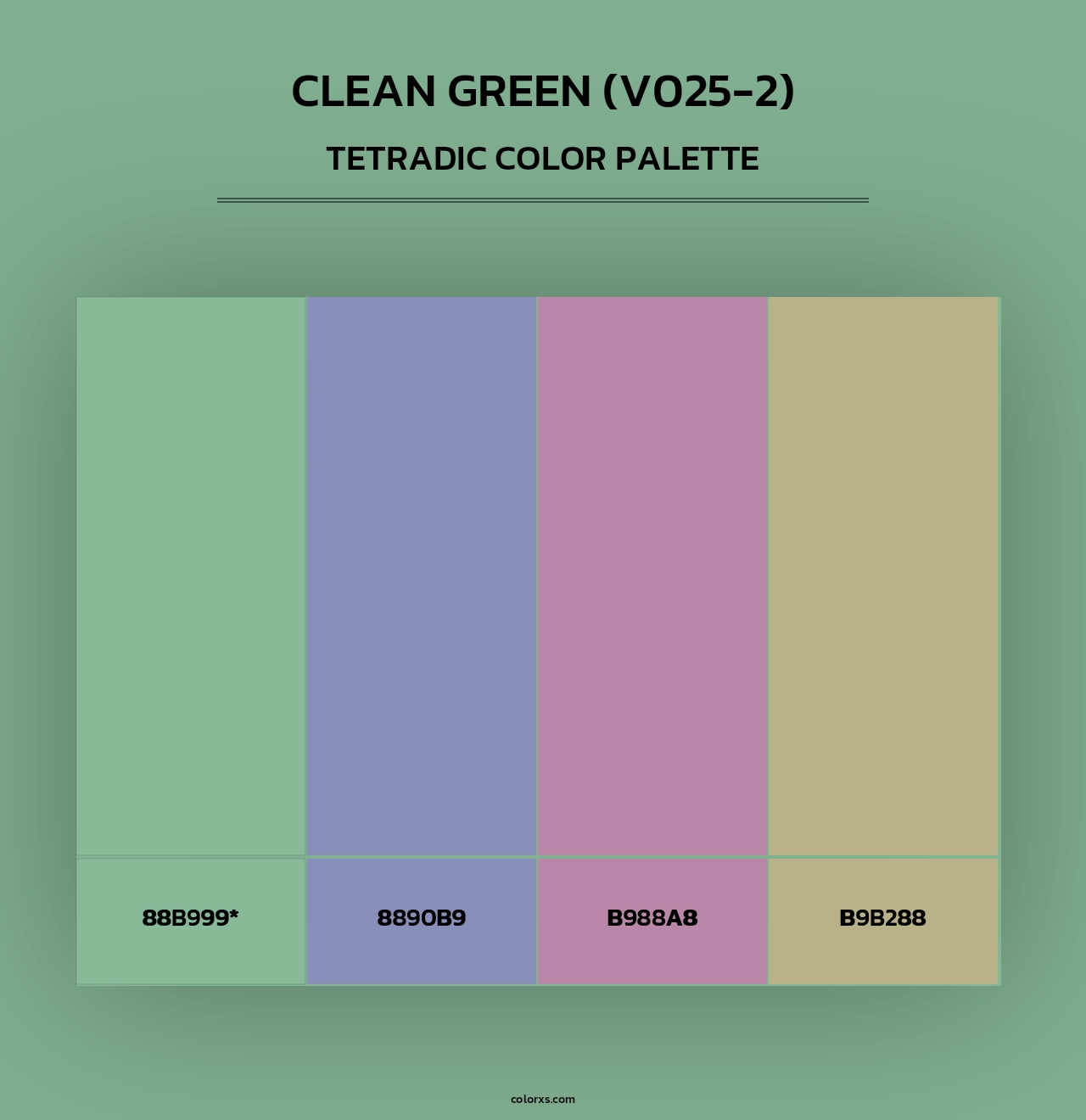 Clean Green (V025-2) - Tetradic Color Palette