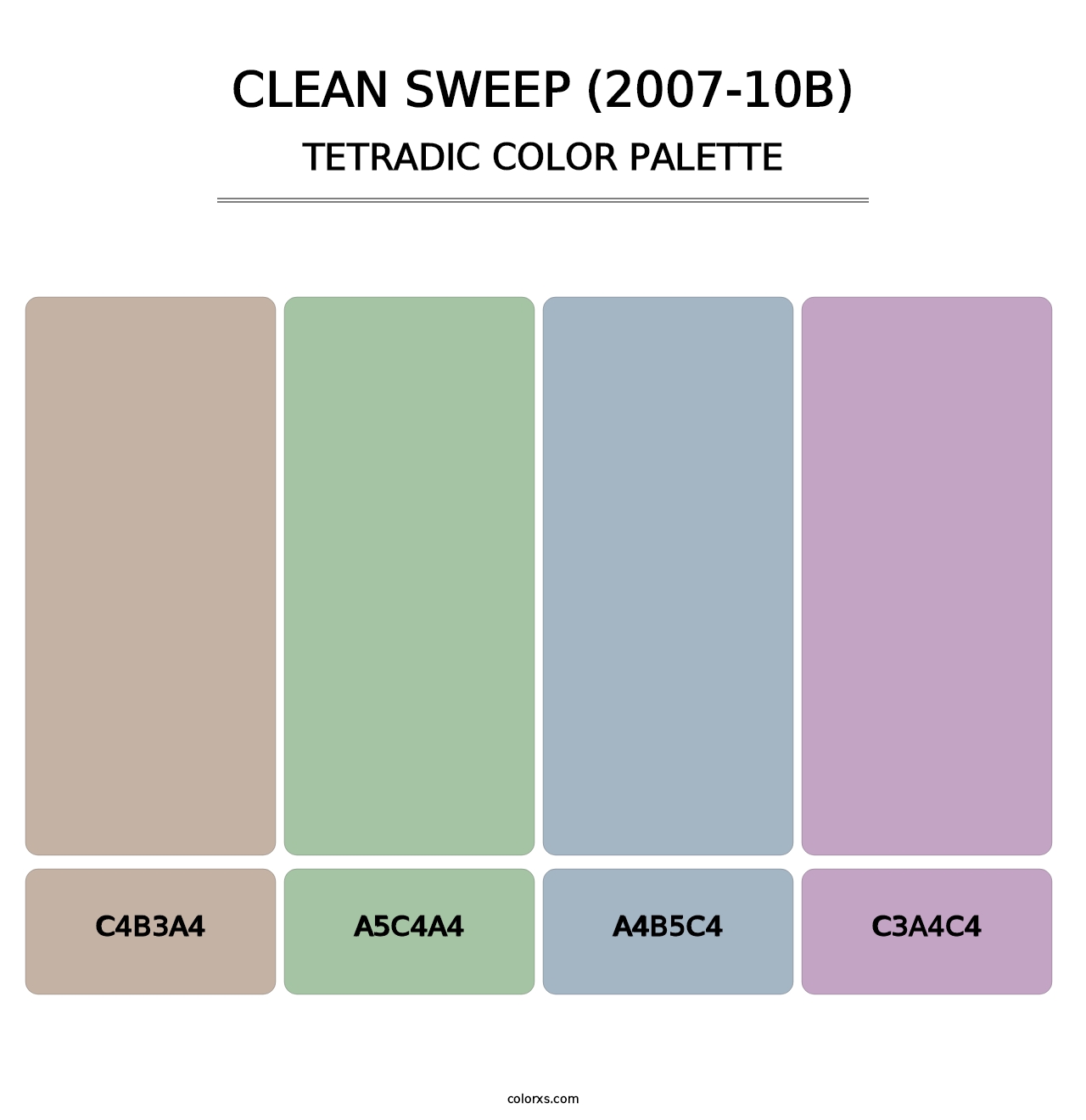 Clean Sweep (2007-10B) - Tetradic Color Palette
