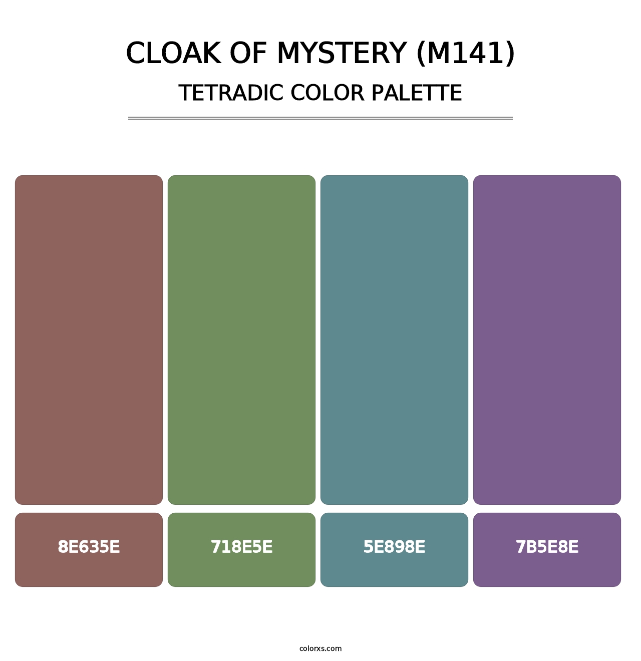 Cloak of Mystery (M141) - Tetradic Color Palette
