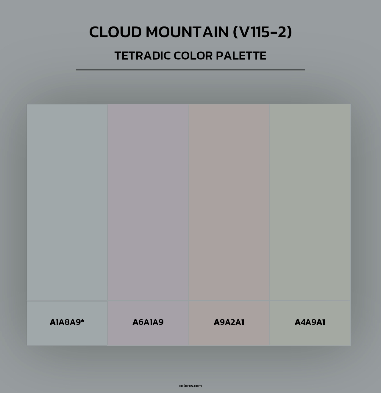 Cloud Mountain (V115-2) - Tetradic Color Palette