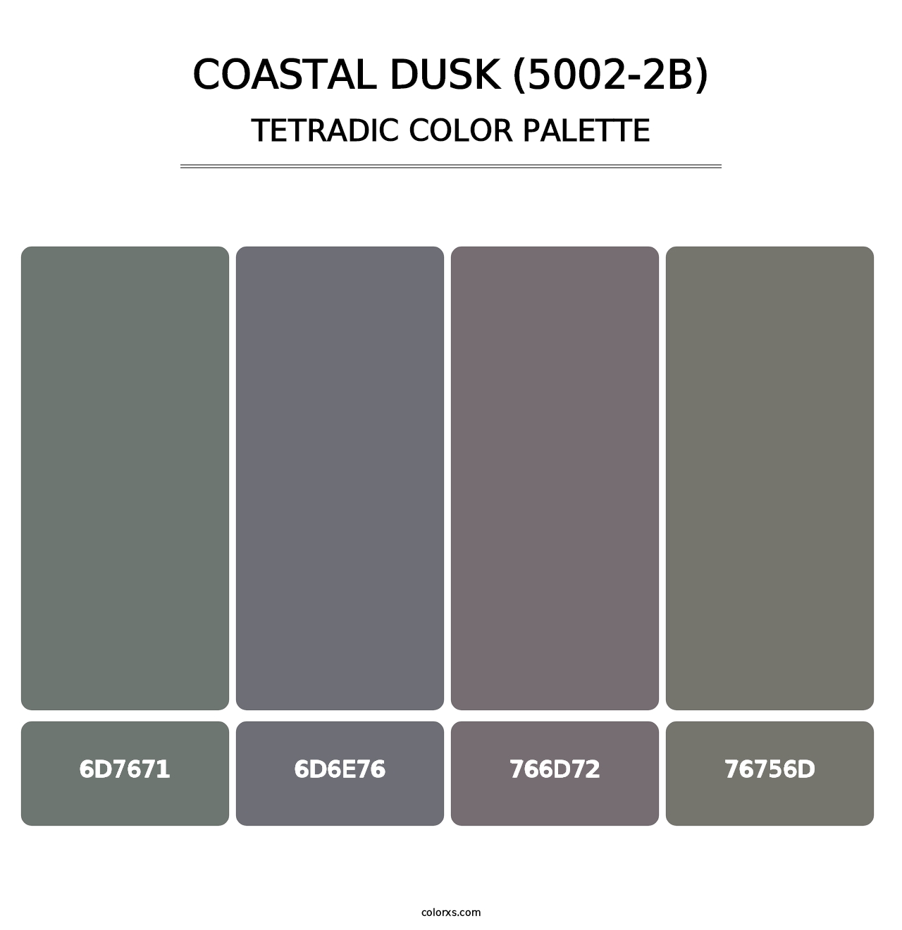 Coastal Dusk (5002-2B) - Tetradic Color Palette