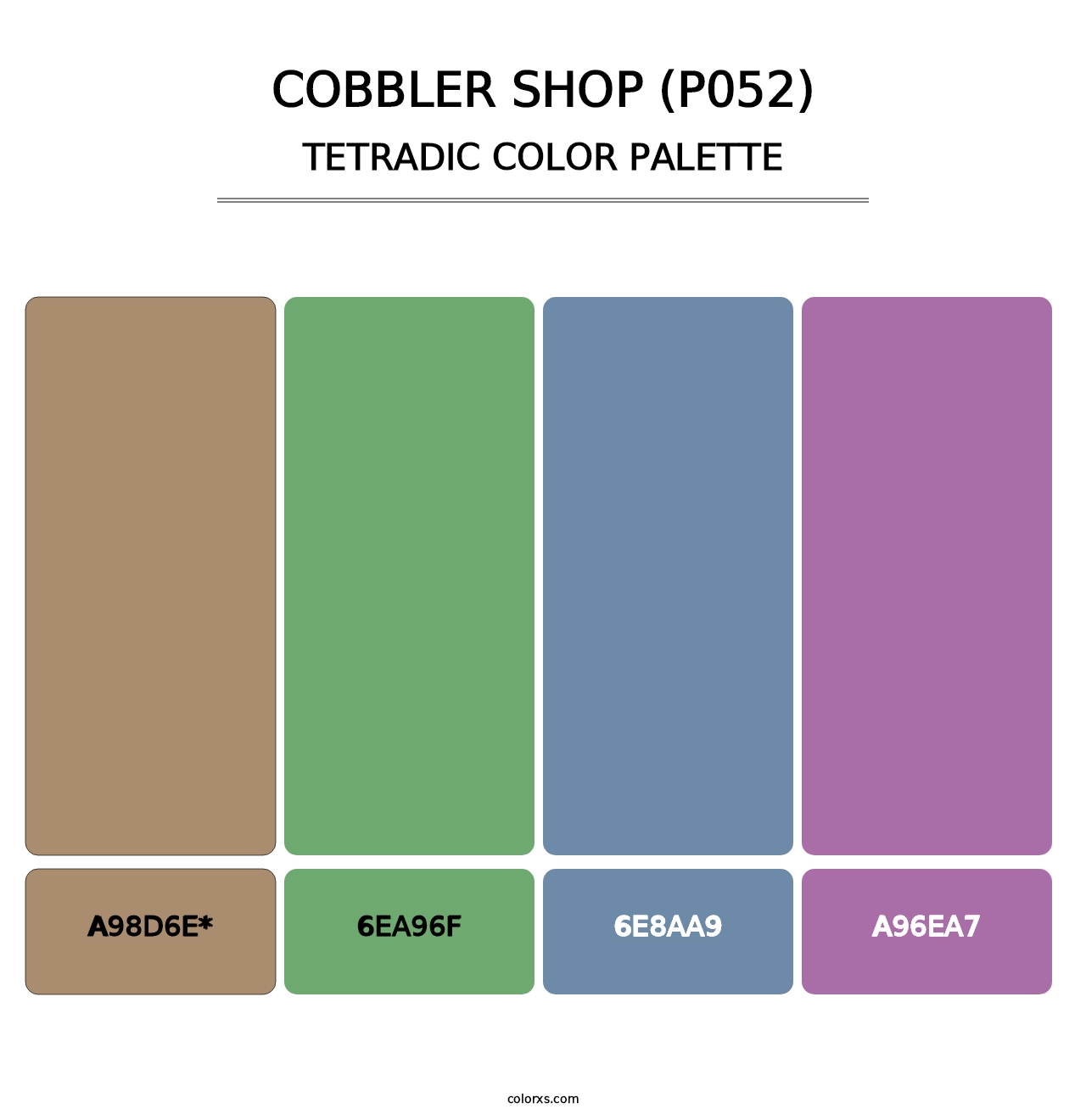 Cobbler Shop (P052) - Tetradic Color Palette