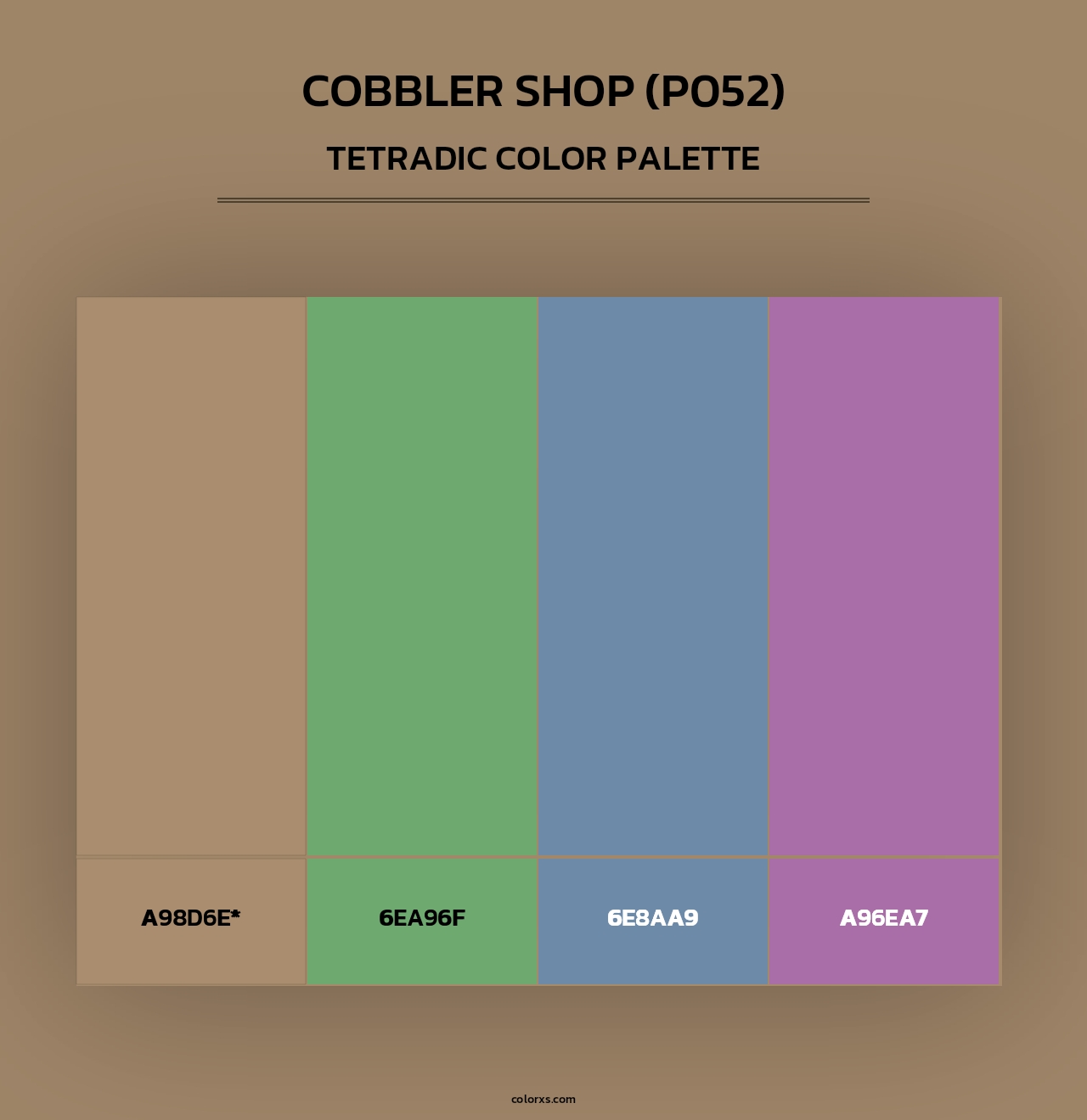 Cobbler Shop (P052) - Tetradic Color Palette