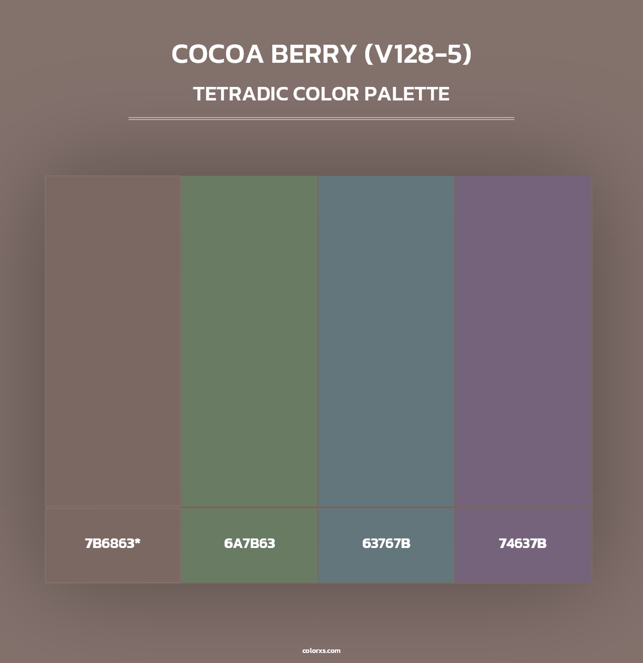 Cocoa Berry (V128-5) - Tetradic Color Palette