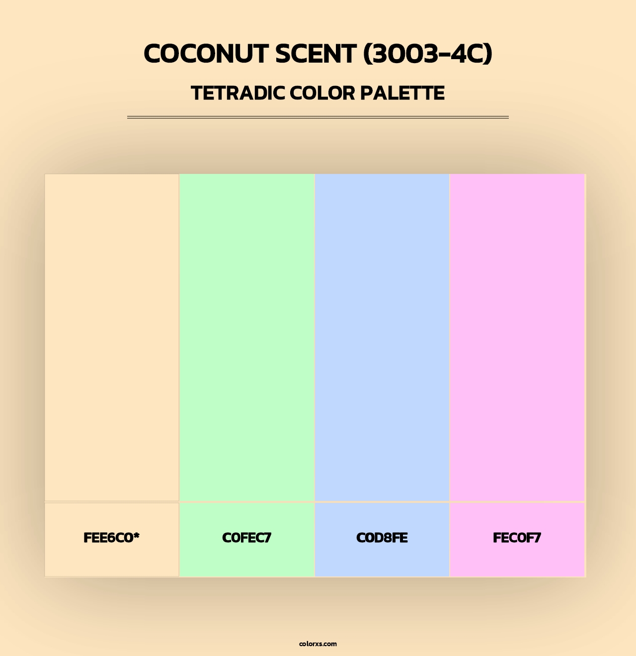 Coconut Scent (3003-4C) - Tetradic Color Palette