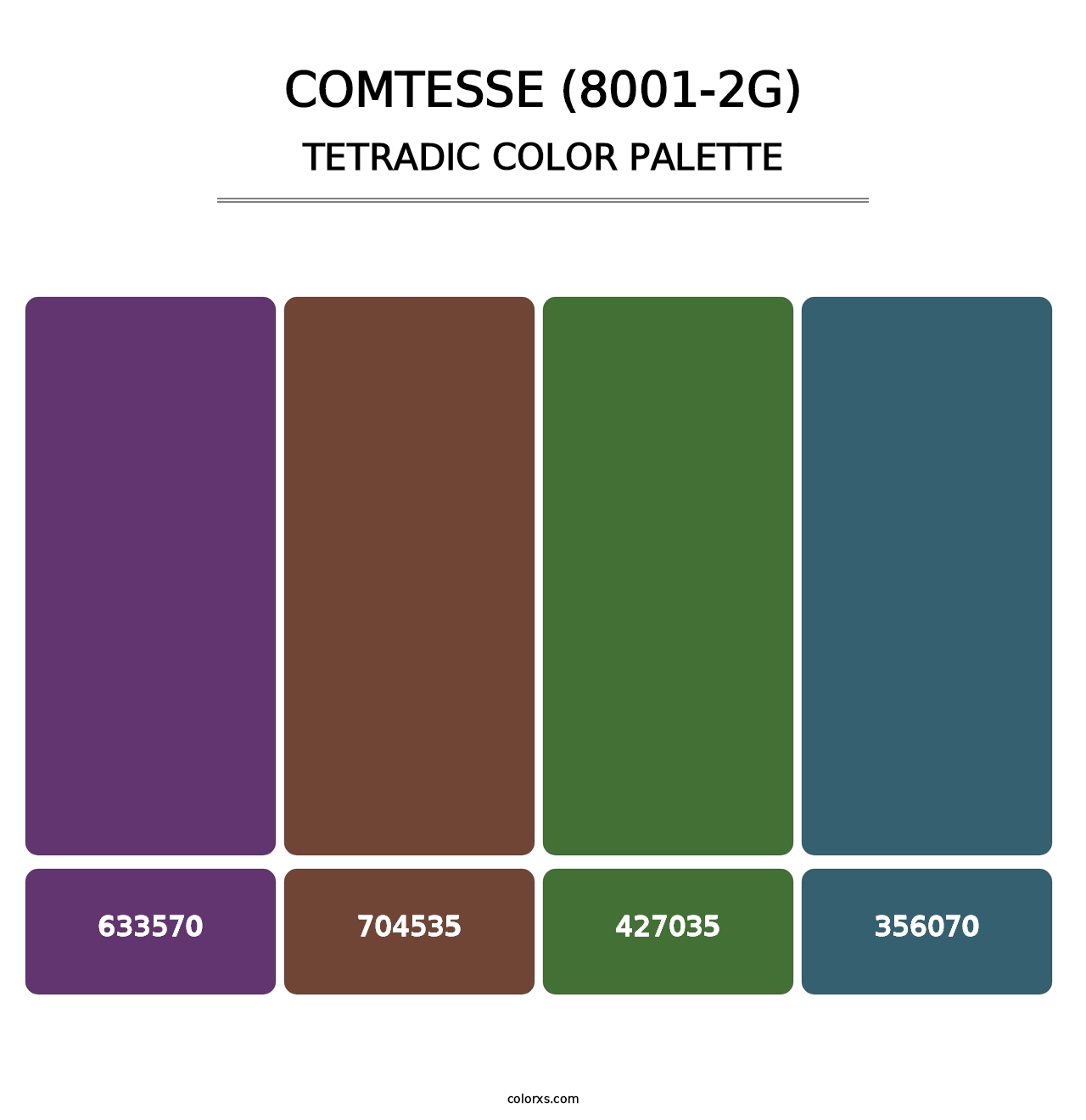 Comtesse (8001-2G) - Tetradic Color Palette