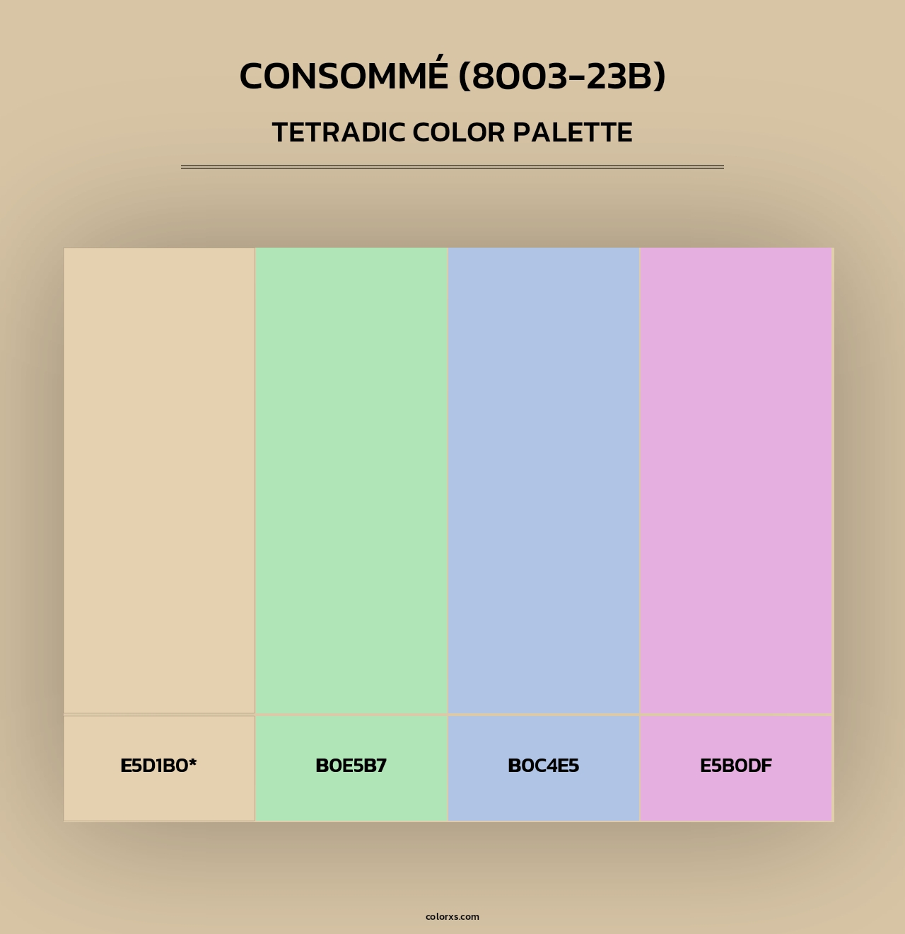 Consommé (8003-23B) - Tetradic Color Palette