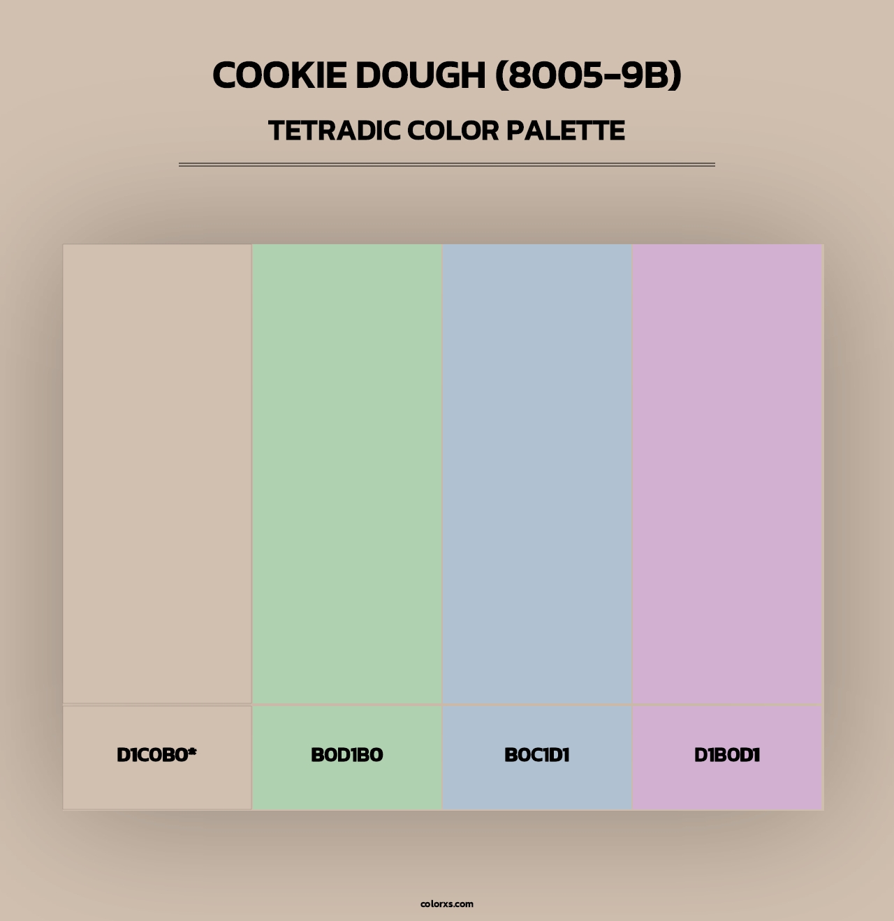Cookie Dough (8005-9B) - Tetradic Color Palette