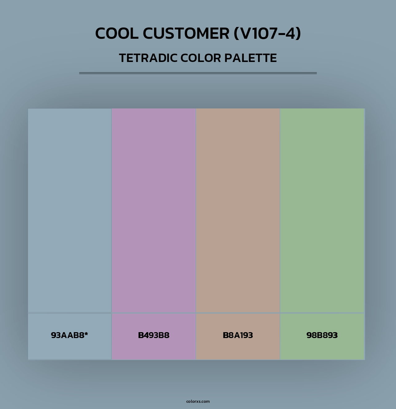Cool Customer (V107-4) - Tetradic Color Palette