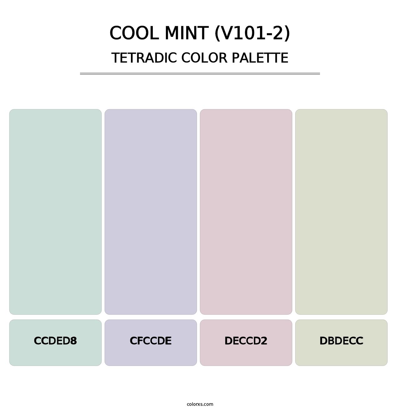 Cool Mint (V101-2) - Tetradic Color Palette