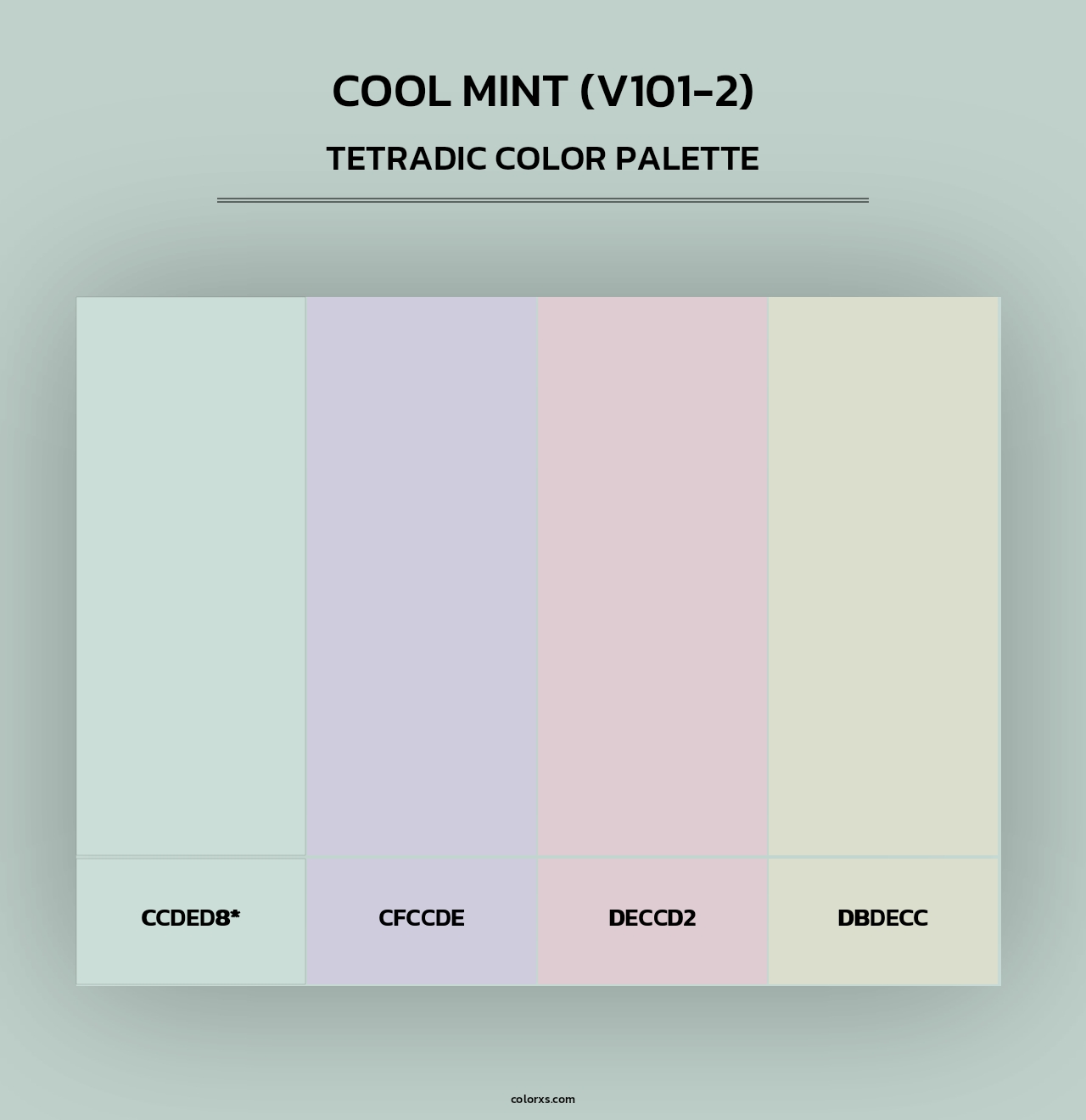 Cool Mint (V101-2) - Tetradic Color Palette