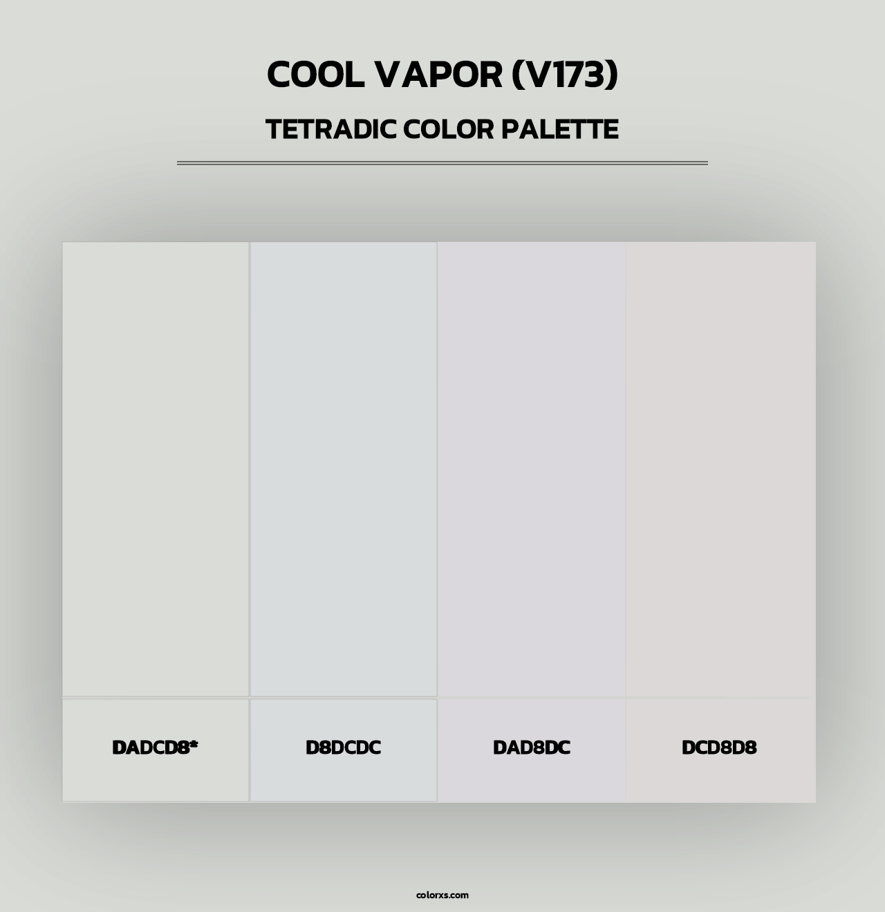 Cool Vapor (V173) - Tetradic Color Palette