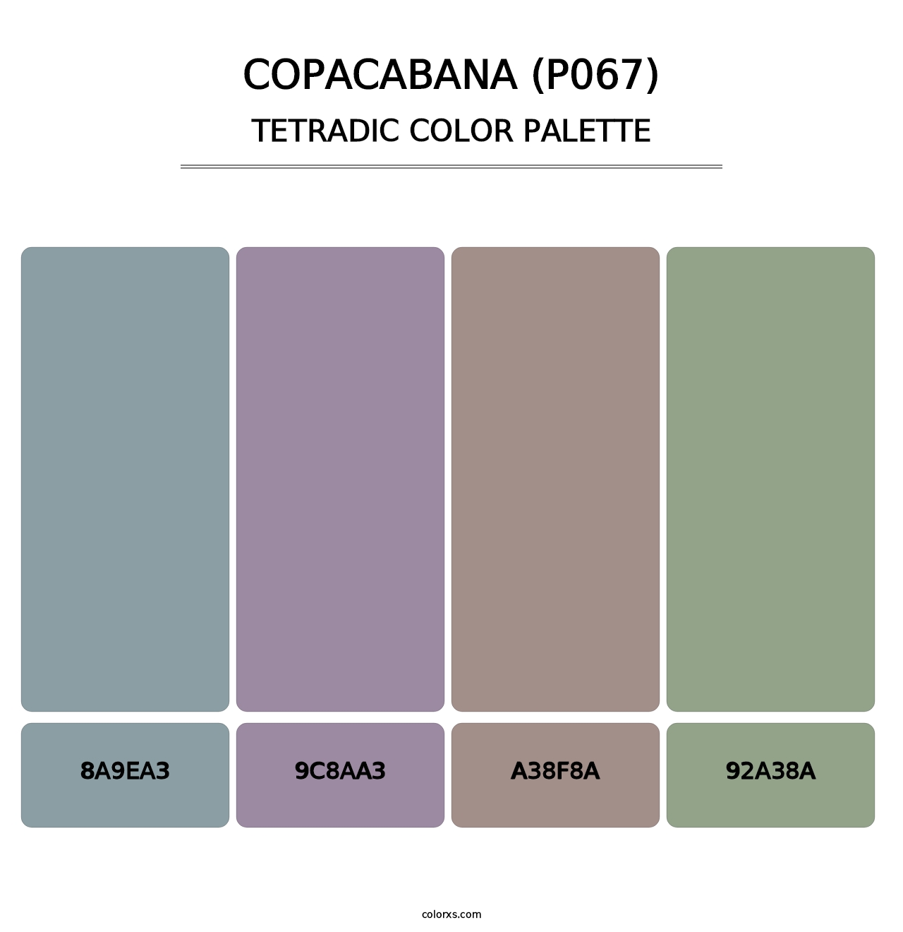 Copacabana (P067) - Tetradic Color Palette