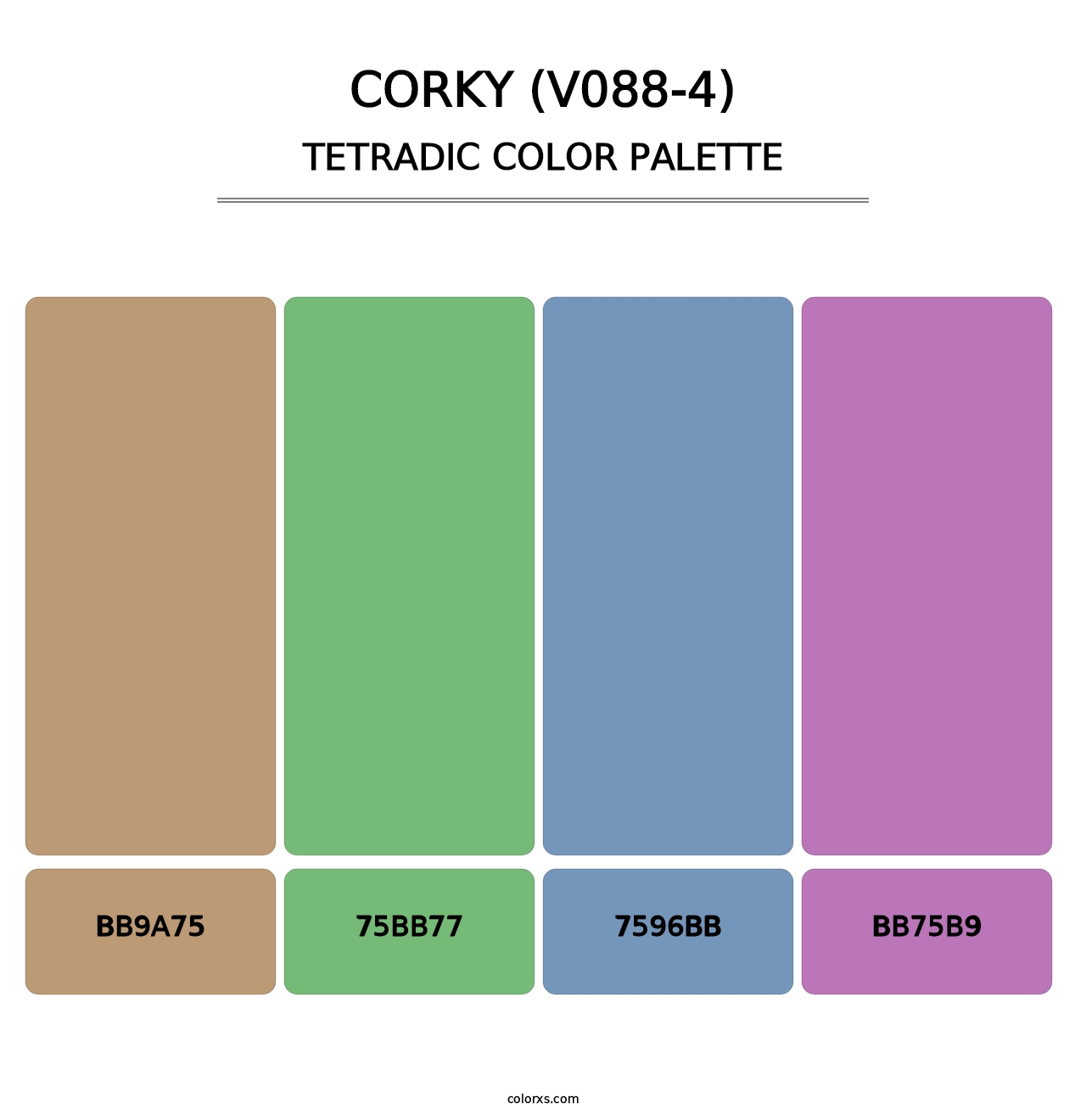 Corky (V088-4) - Tetradic Color Palette