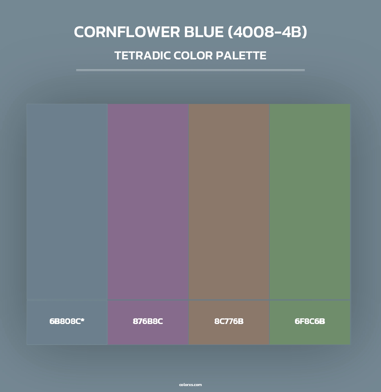 Cornflower Blue (4008-4B) - Tetradic Color Palette
