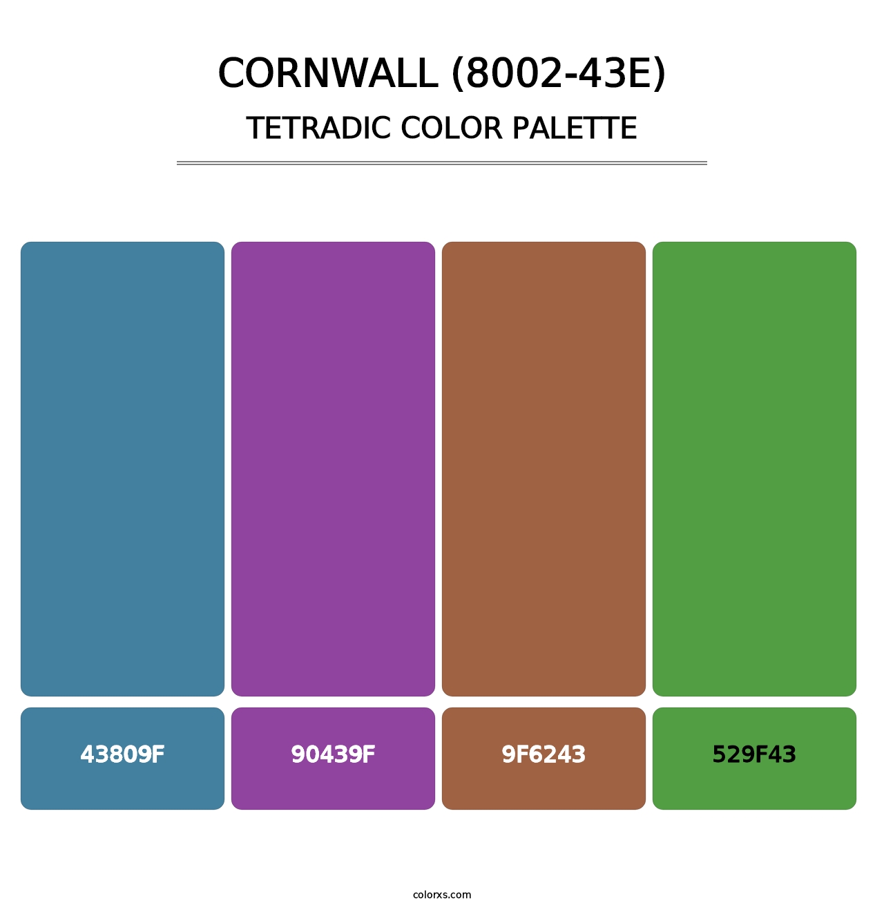 Cornwall (8002-43E) - Tetradic Color Palette