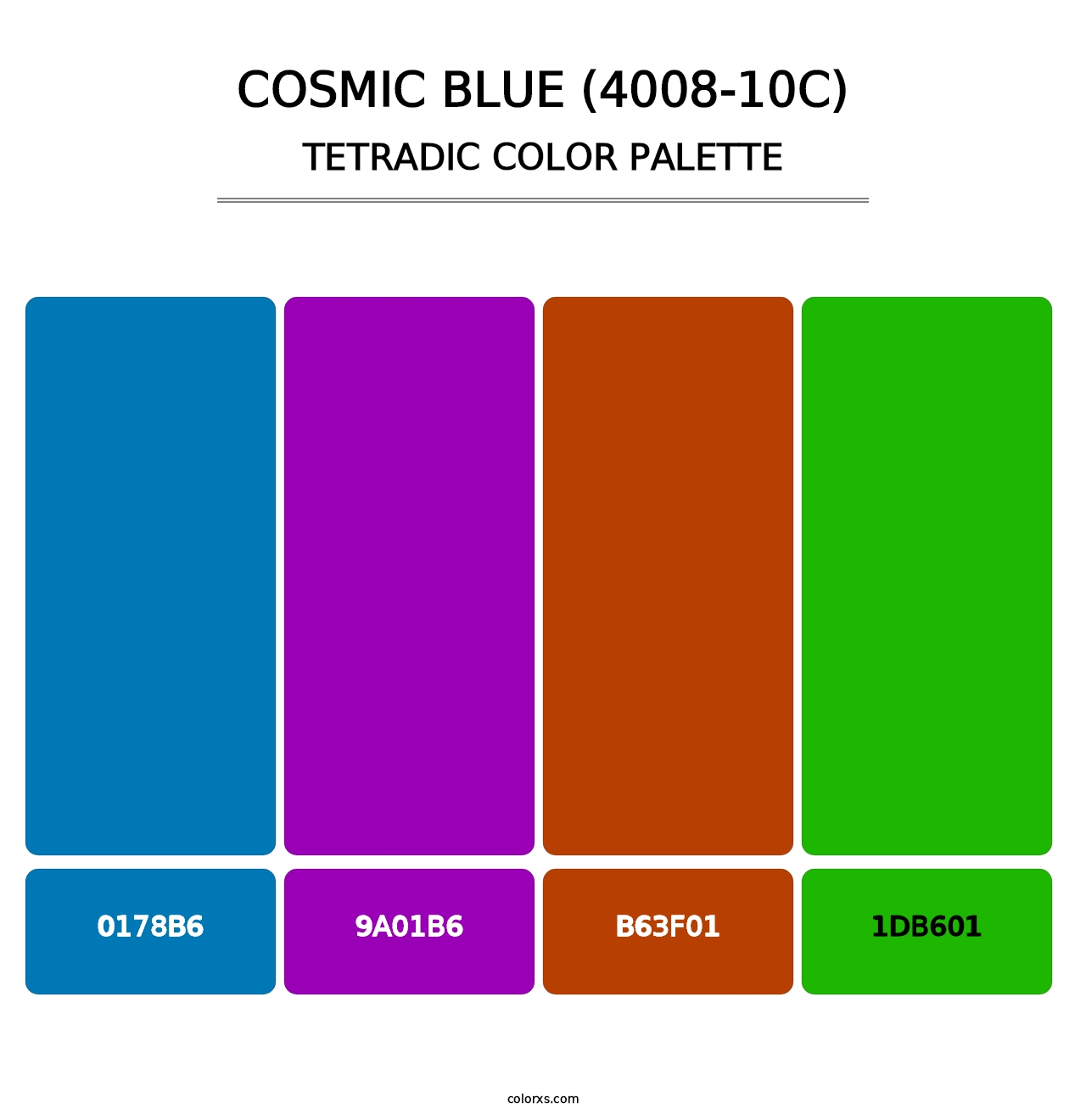 Cosmic Blue (4008-10C) - Tetradic Color Palette