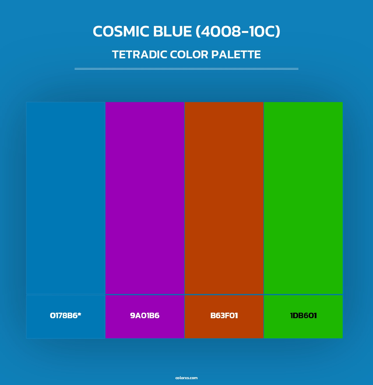 Cosmic Blue (4008-10C) - Tetradic Color Palette