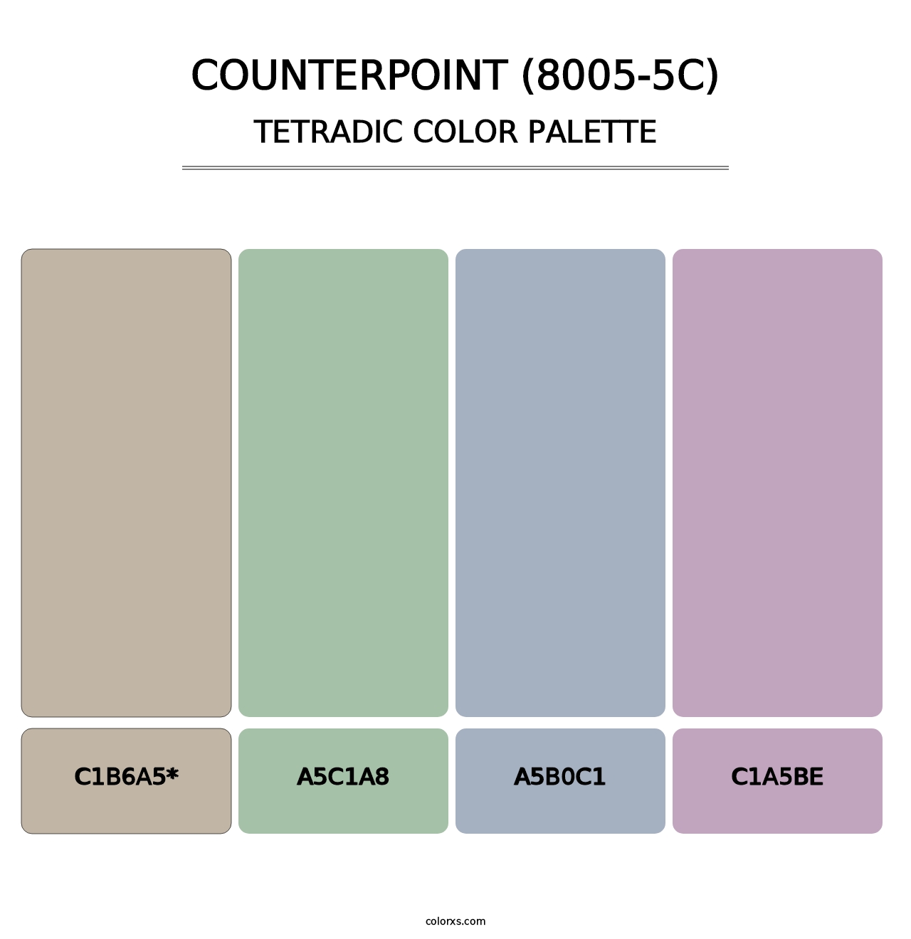 Counterpoint (8005-5C) - Tetradic Color Palette