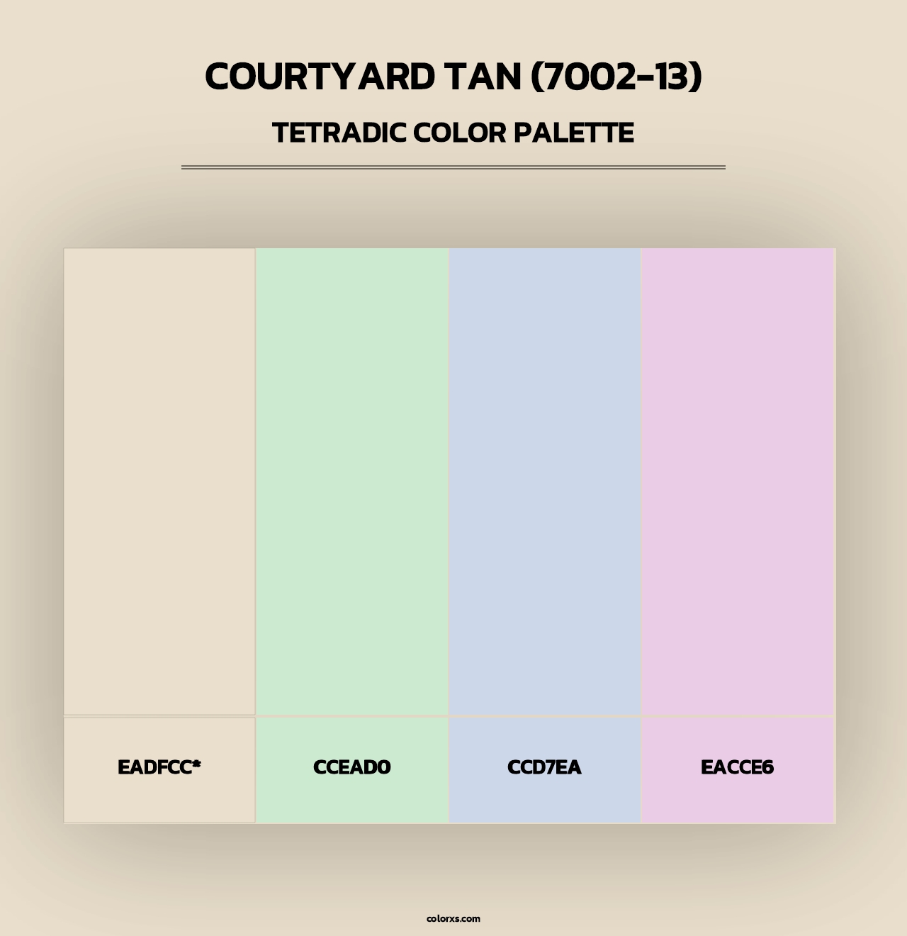 Courtyard Tan (7002-13) - Tetradic Color Palette