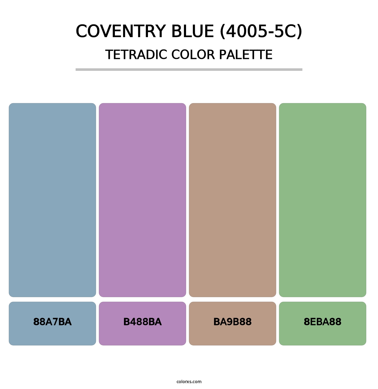 Coventry Blue (4005-5C) - Tetradic Color Palette