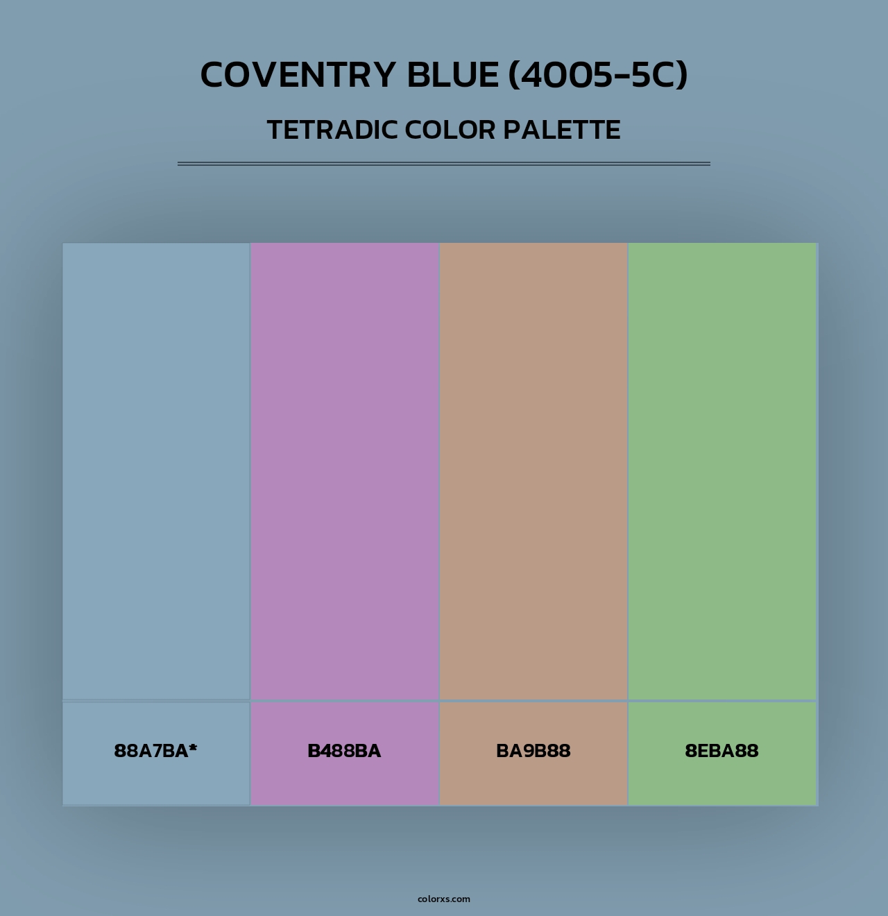 Coventry Blue (4005-5C) - Tetradic Color Palette