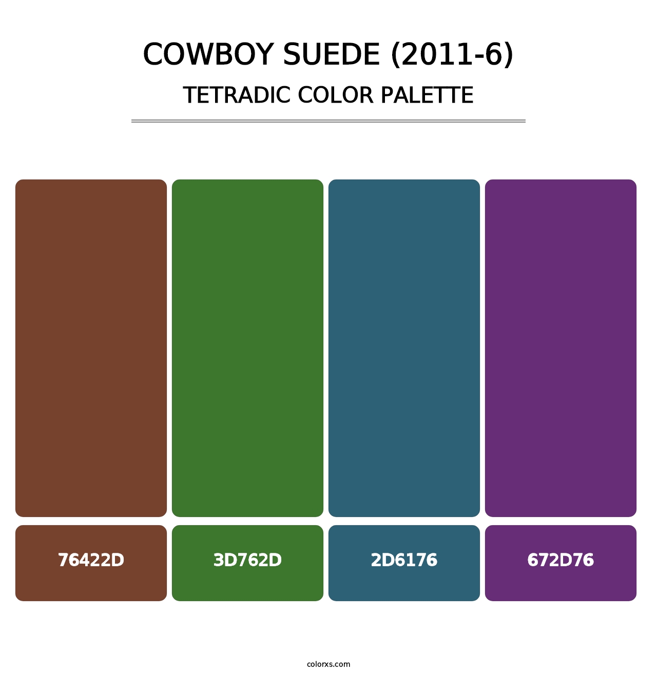 Cowboy Suede (2011-6) - Tetradic Color Palette