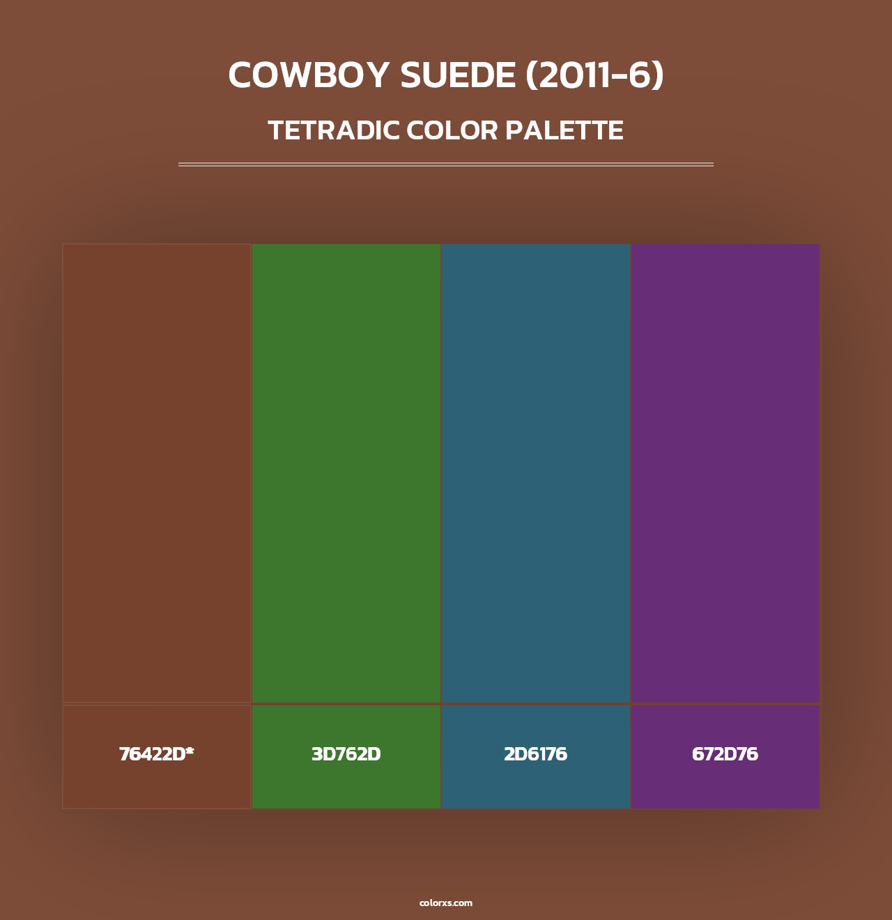 Cowboy Suede (2011-6) - Tetradic Color Palette