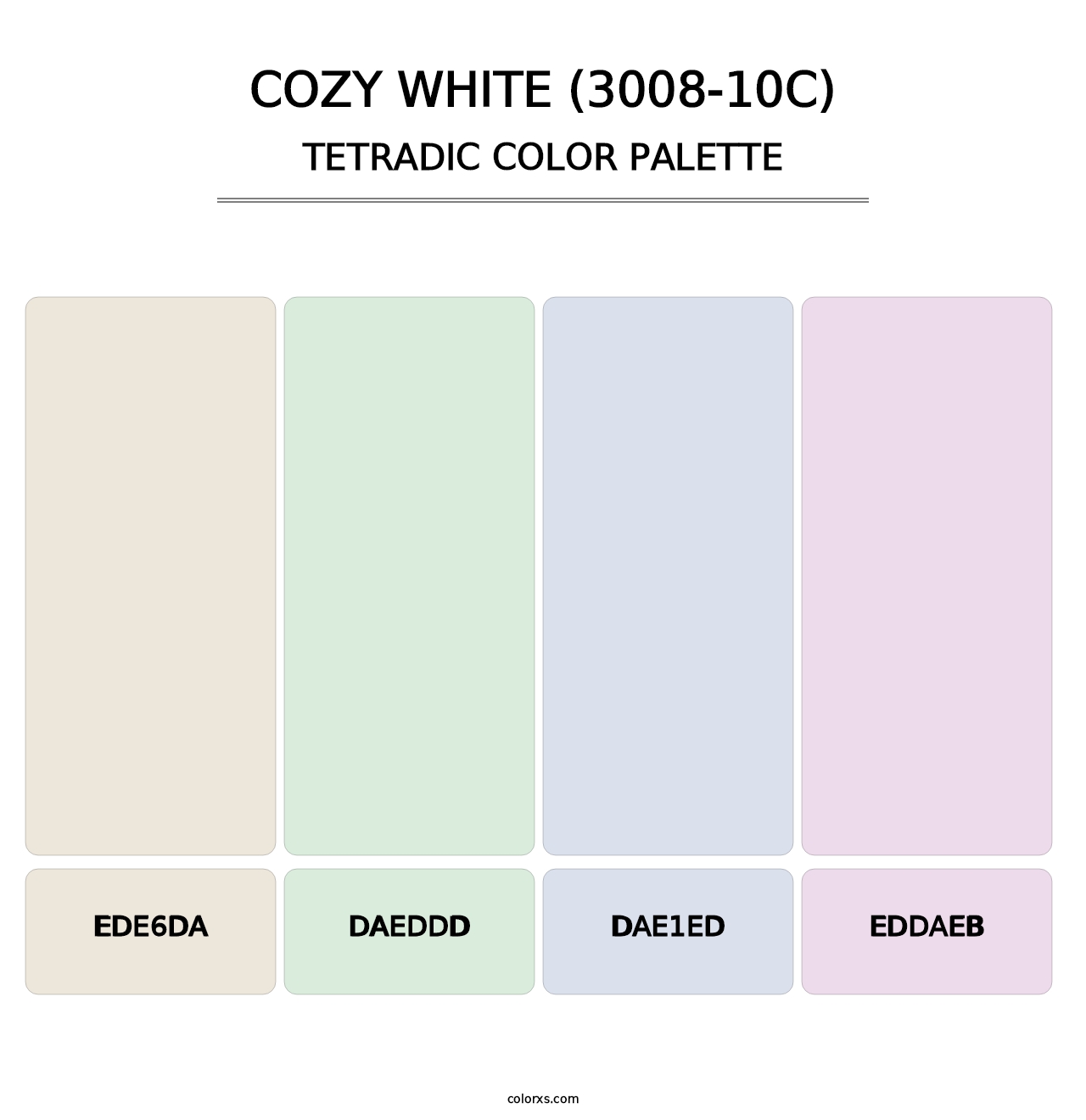Cozy White (3008-10C) - Tetradic Color Palette