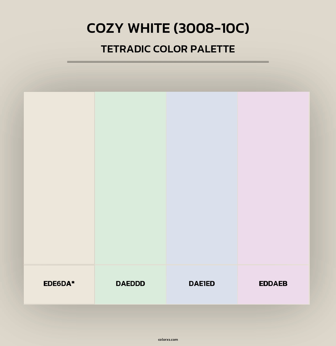 Cozy White (3008-10C) - Tetradic Color Palette