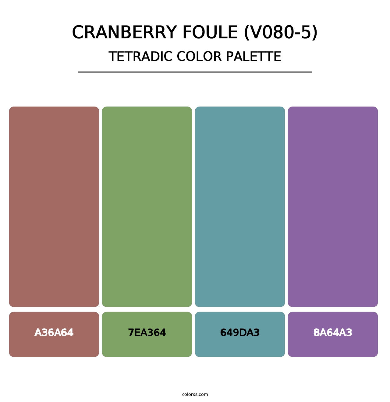 Cranberry Foule (V080-5) - Tetradic Color Palette