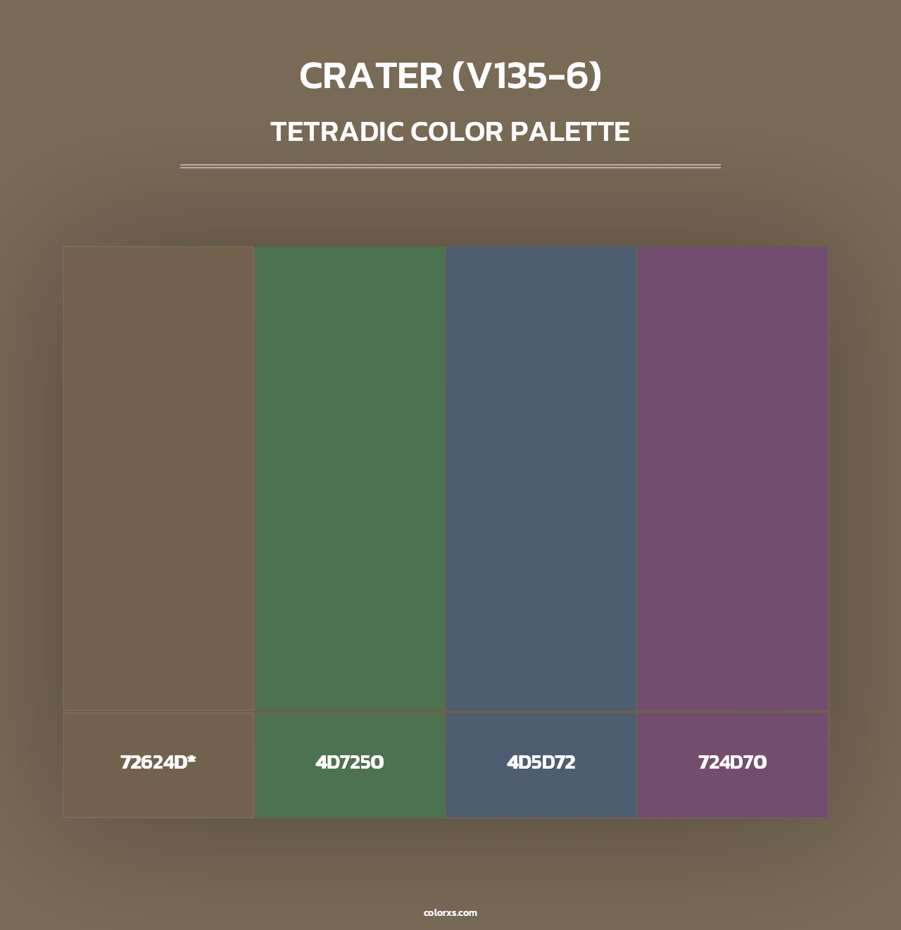 Crater (V135-6) - Tetradic Color Palette