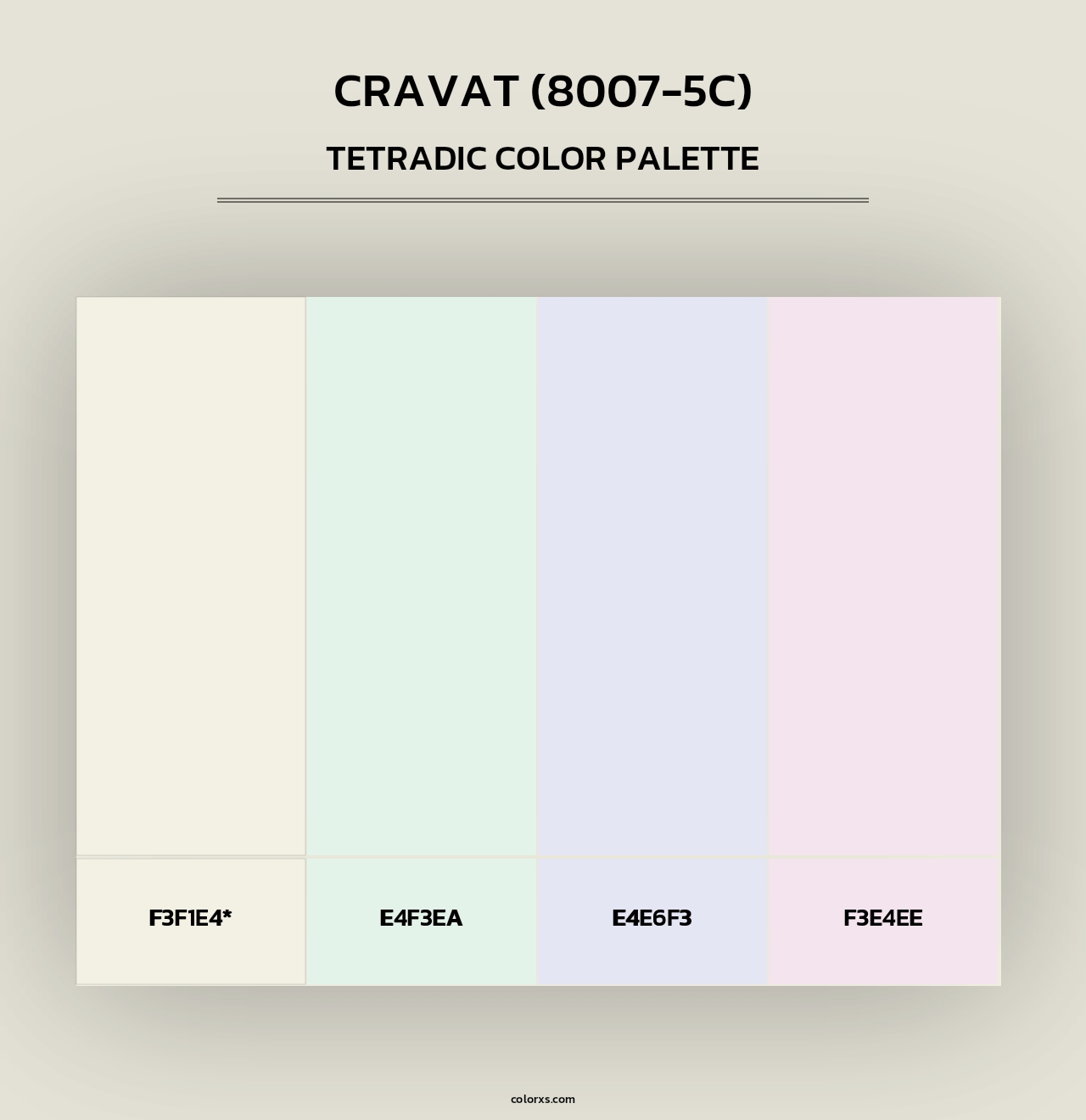 Cravat (8007-5C) - Tetradic Color Palette