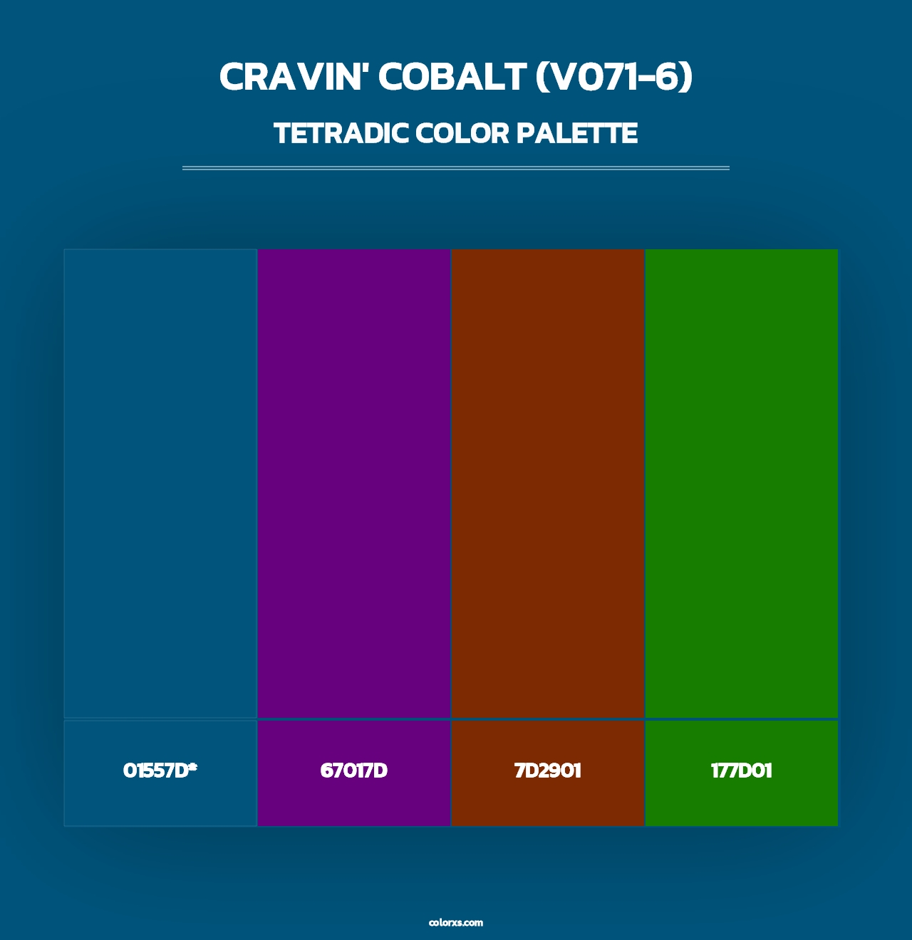 Cravin' Cobalt (V071-6) - Tetradic Color Palette