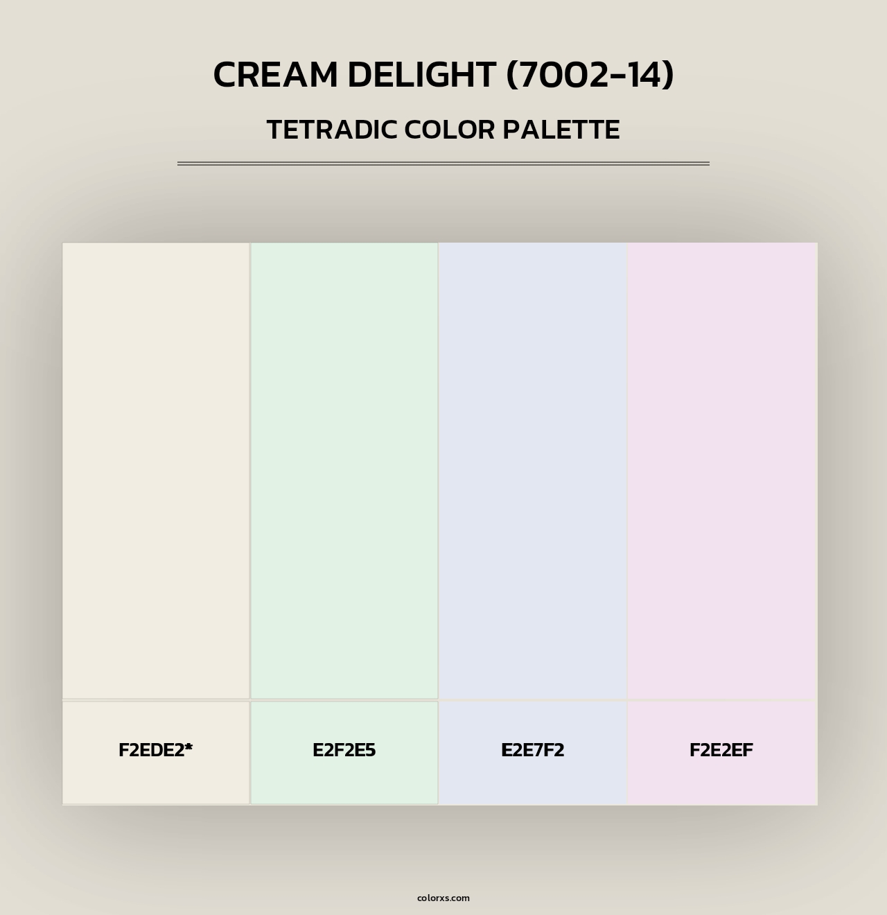 Cream Delight (7002-14) - Tetradic Color Palette