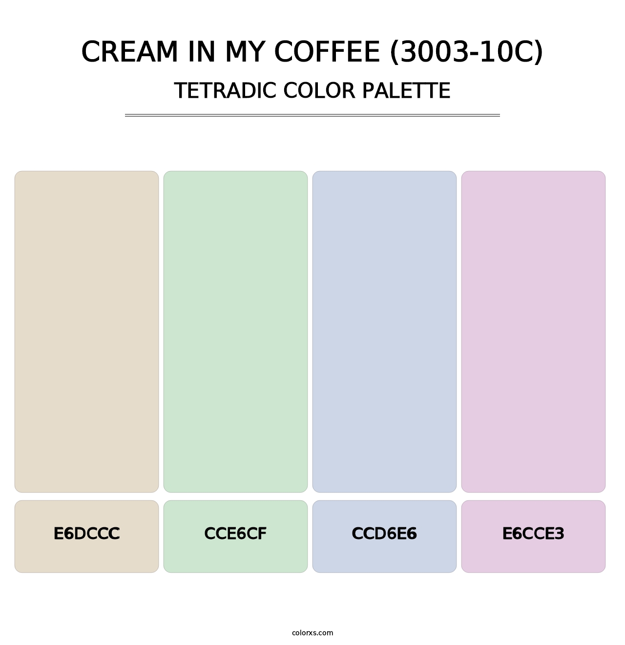 Cream in My Coffee (3003-10C) - Tetradic Color Palette