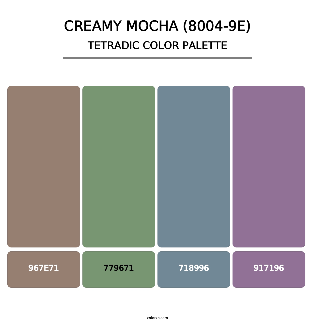 Creamy Mocha (8004-9E) - Tetradic Color Palette