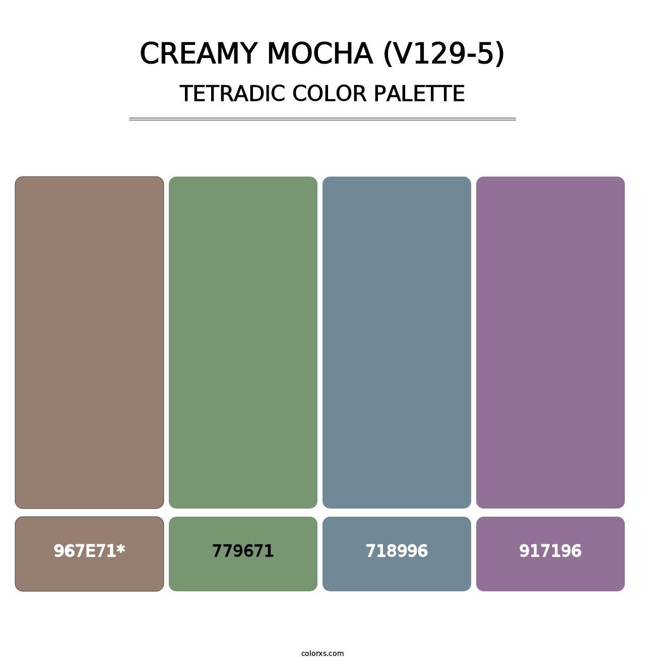 Creamy Mocha (V129-5) - Tetradic Color Palette