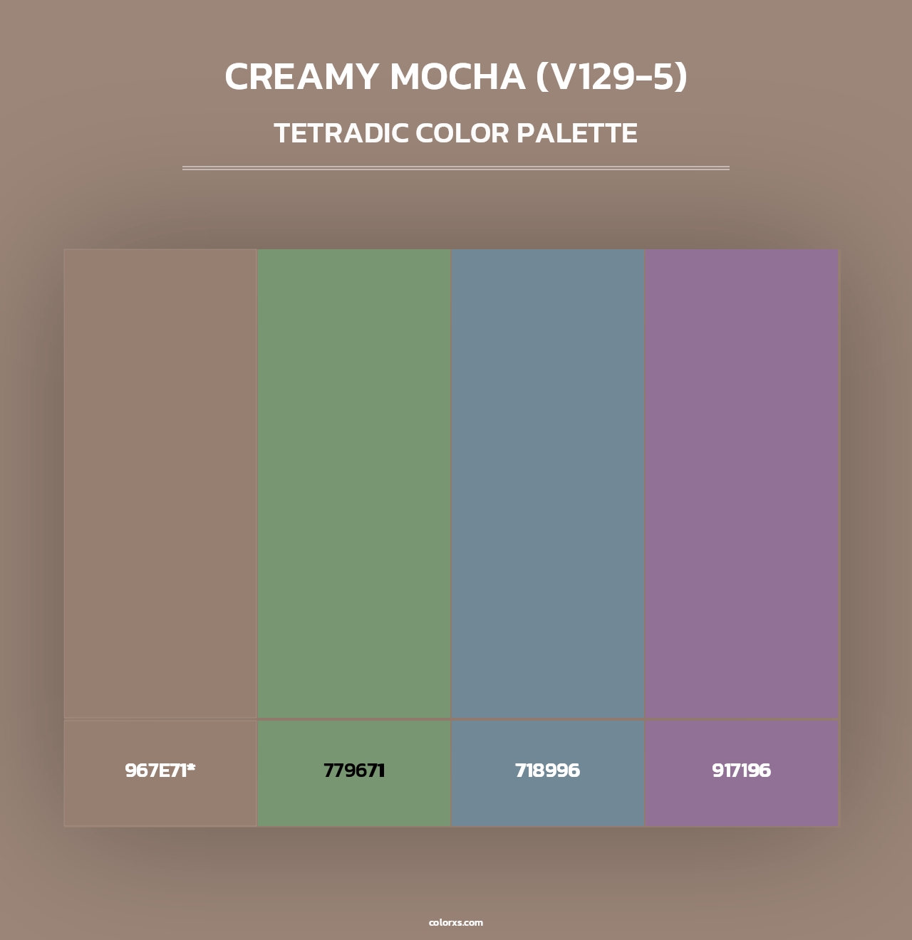 Creamy Mocha (V129-5) - Tetradic Color Palette