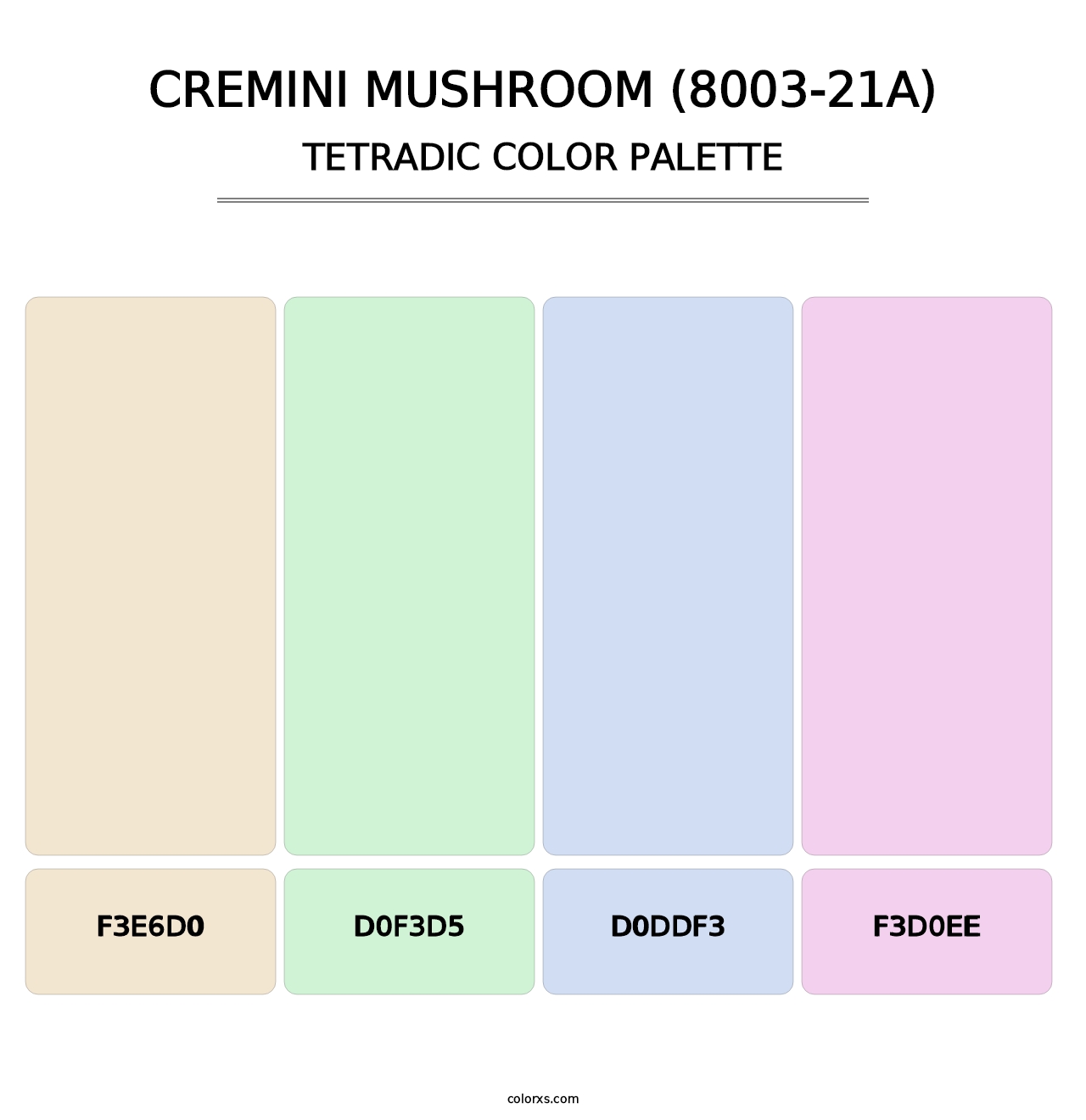 Cremini Mushroom (8003-21A) - Tetradic Color Palette