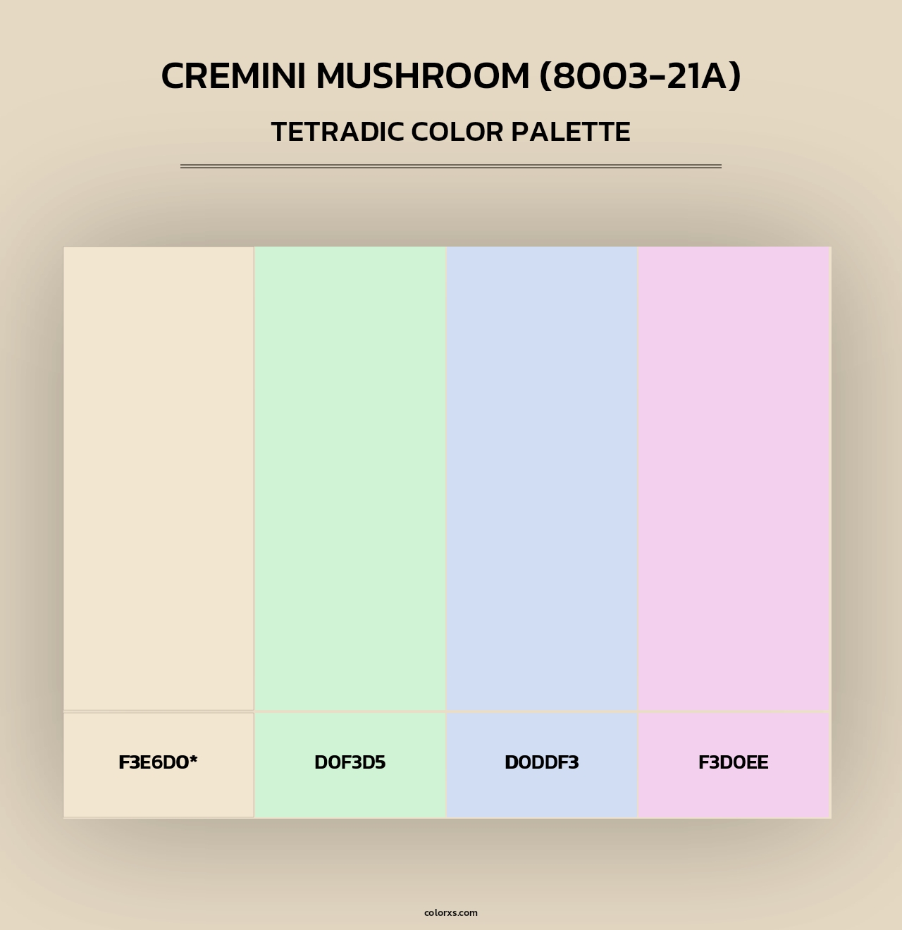 Cremini Mushroom (8003-21A) - Tetradic Color Palette