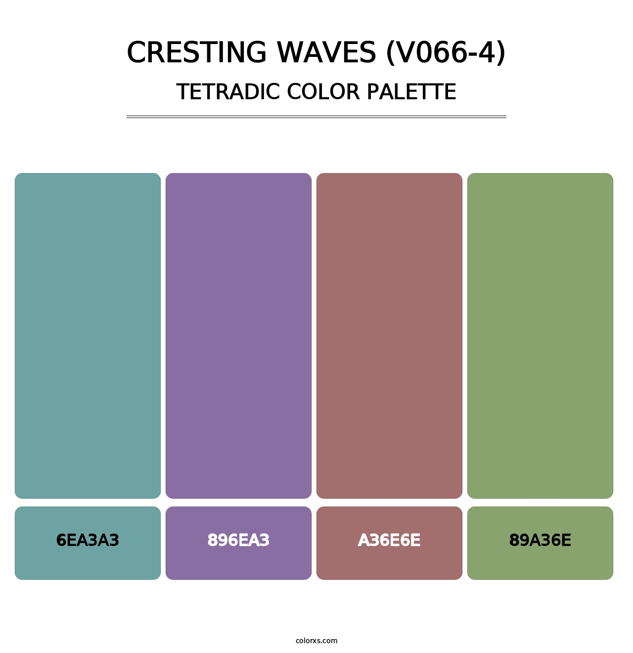 Cresting Waves (V066-4) - Tetradic Color Palette