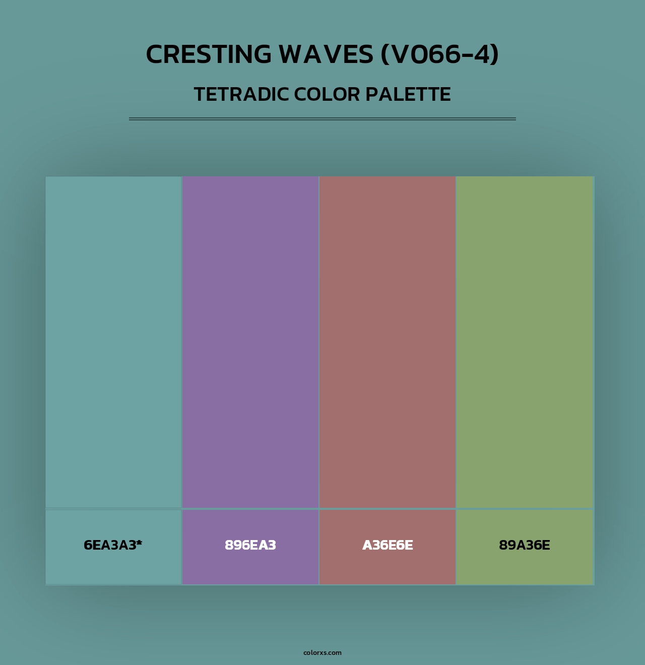Cresting Waves (V066-4) - Tetradic Color Palette