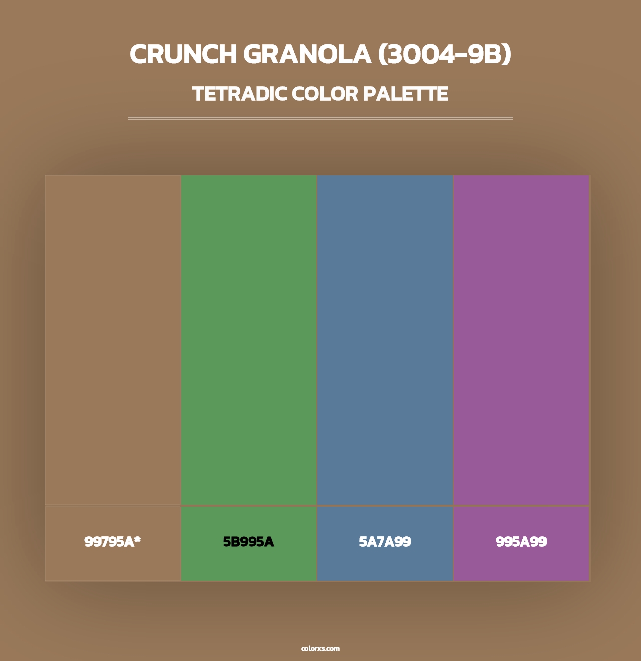 Crunch Granola (3004-9B) - Tetradic Color Palette