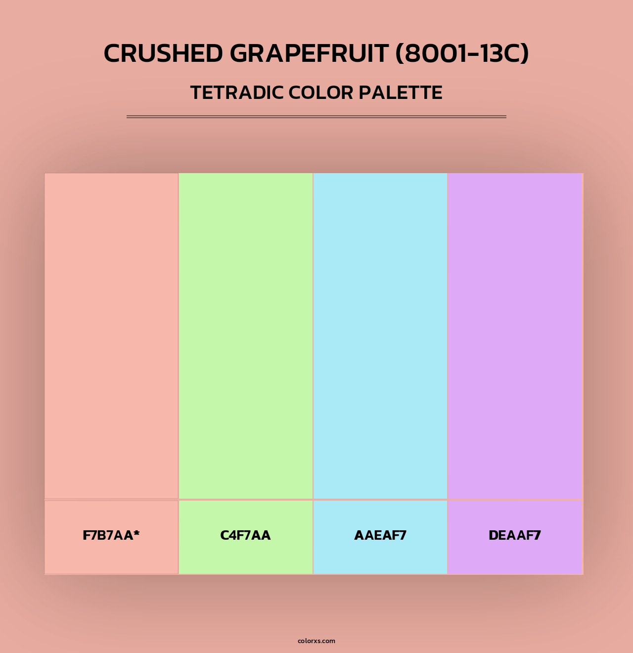 Crushed Grapefruit (8001-13C) - Tetradic Color Palette