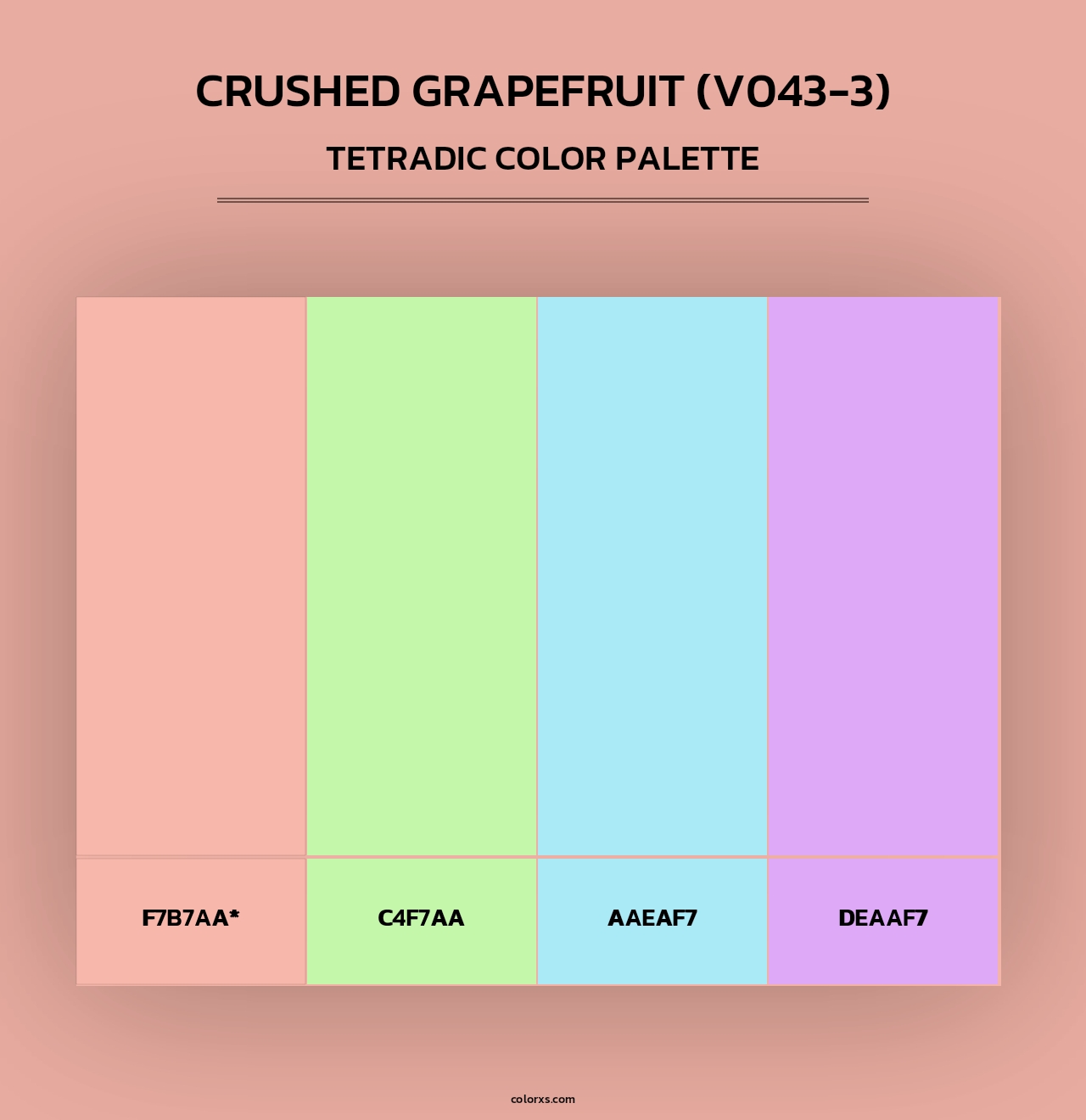 Crushed Grapefruit (V043-3) - Tetradic Color Palette