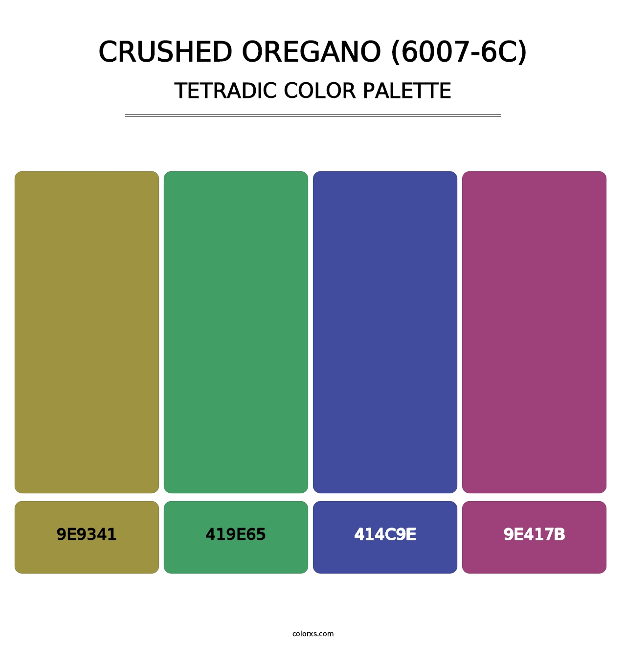 Crushed Oregano (6007-6C) - Tetradic Color Palette